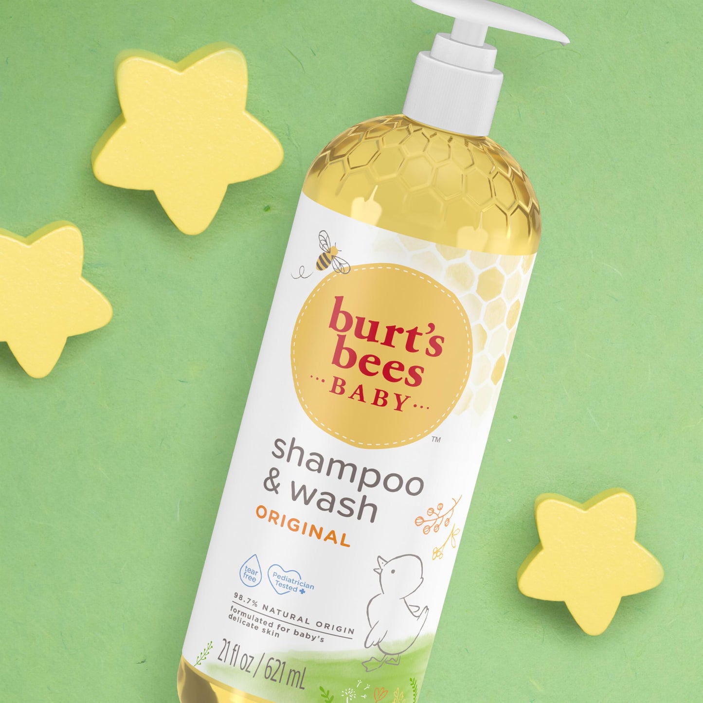 Baby Shampoo & Wash, Burt's Bees Tear Free Soap, Baby Care, Original, 21 Ounce (Packaging May Vary)