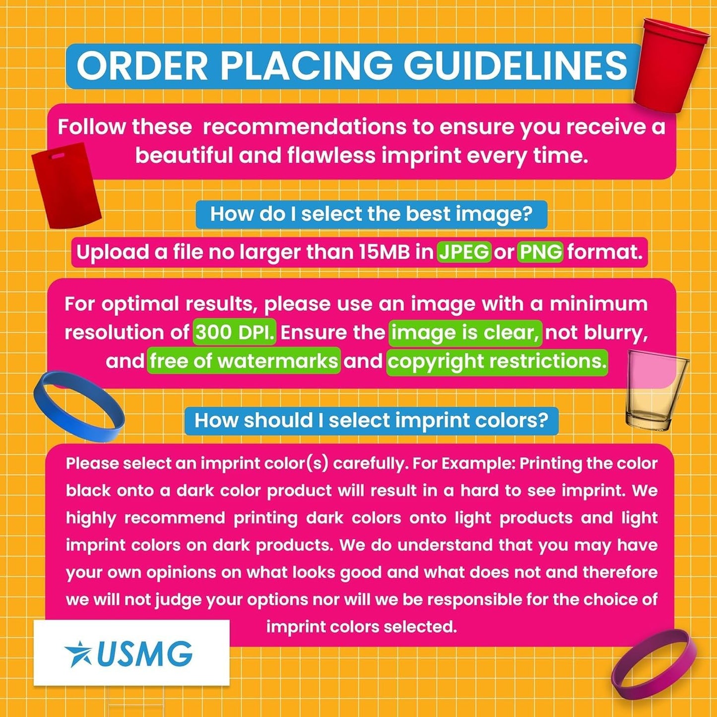 USMG Custom Full Color Microfiber Rally Towel 11x18 – Personalized Sports Spirit Towel for Events, Teams & Promotions (White, Qty 500)