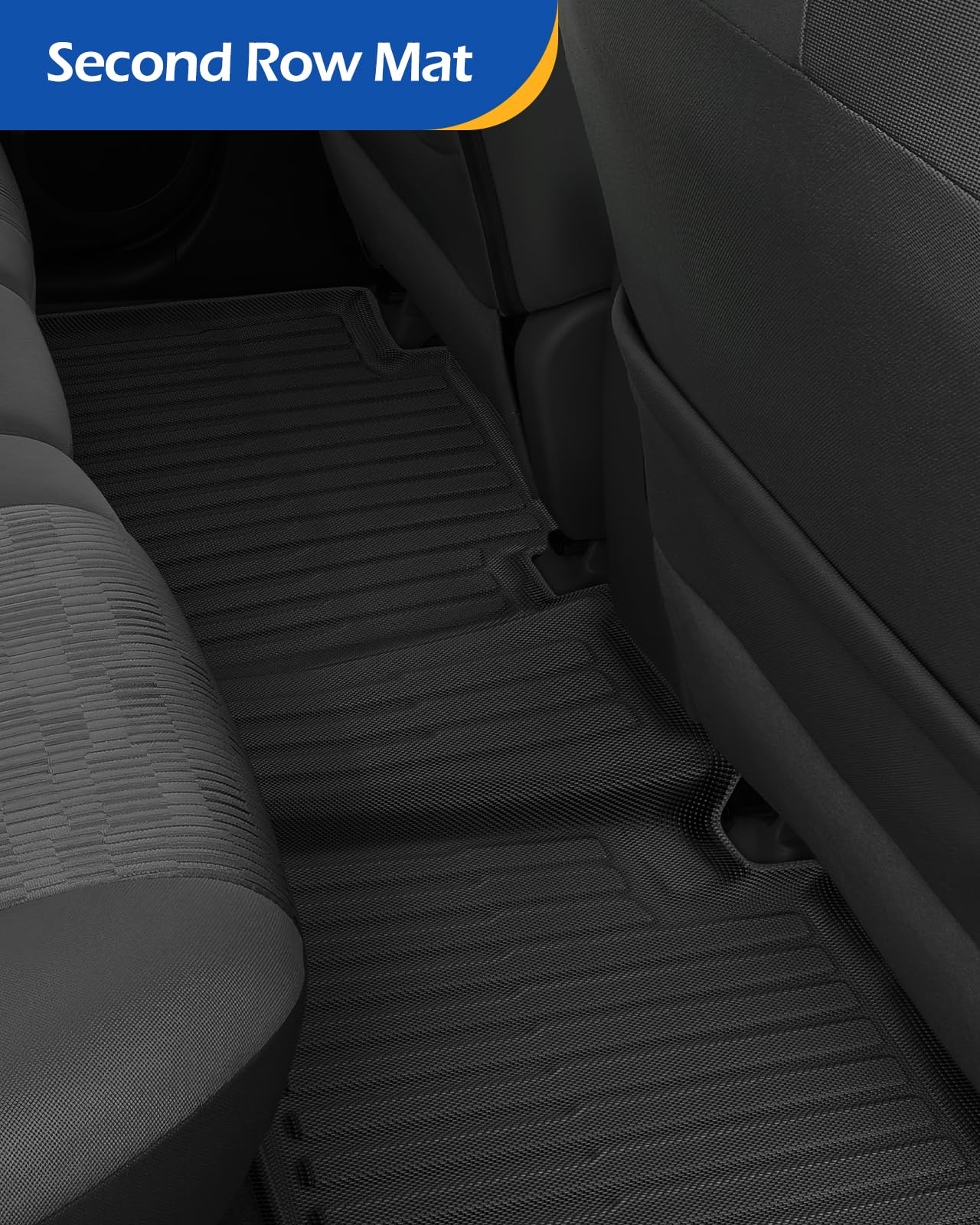 Car Floor Mats for Toyota RAV4: 2006 2007 2008 2009 2010 2011 2012 Without 3rd Row Seat All Weather Carpet Custom Fit for RAV-4 Front Second Row Cargo Area Accessories Heavy Duty Full Set Rubber Liner