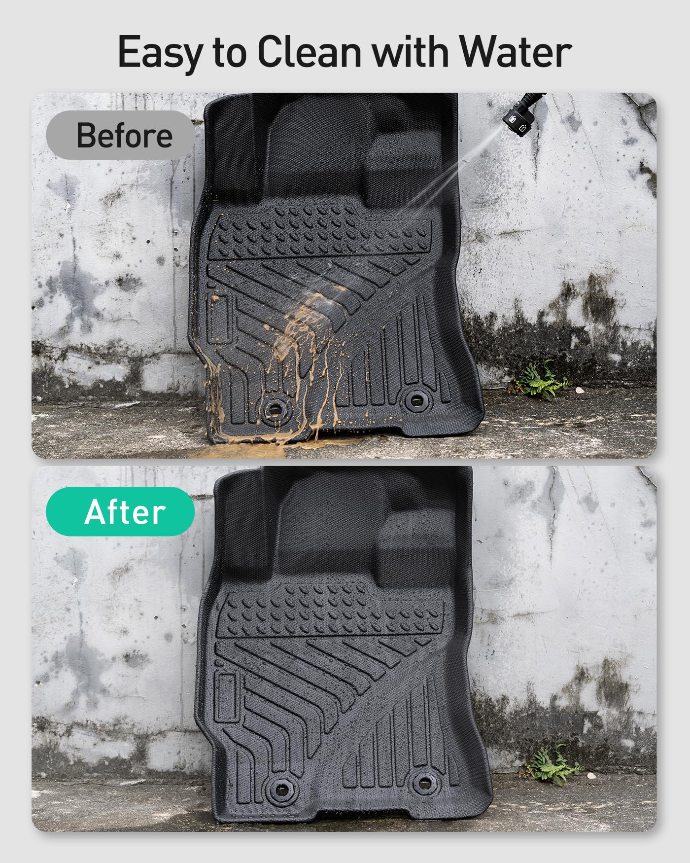 Car Floor Mats for Toyota Prius: 2004 2005 2006 2007 2008 2009 All Weather Accessories for Prius 2004-2009 Black Cargo Liner 4PCS Carpet Cutsom Fit for Toyota Prius 04-09 Automotive TPE Floormats