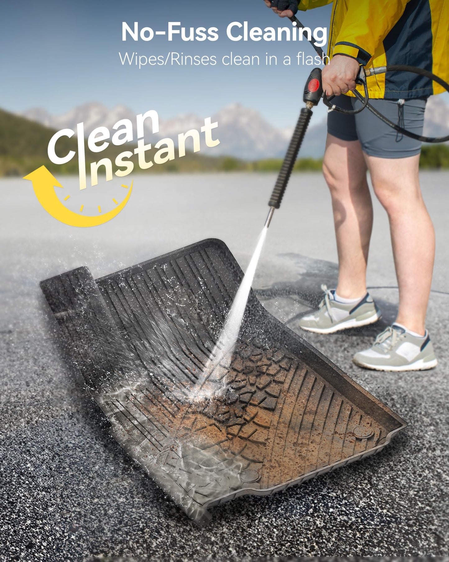 3W Floor Mats & Cargo Liner Fit for Jeep Grand Cherokee (Include 4xe Not L or WK) 2025 2024-2022,TPE All Weather Custom Fit Floor Liners for 1st 2nd Rows and Trunk Full Set Car Mats, Black