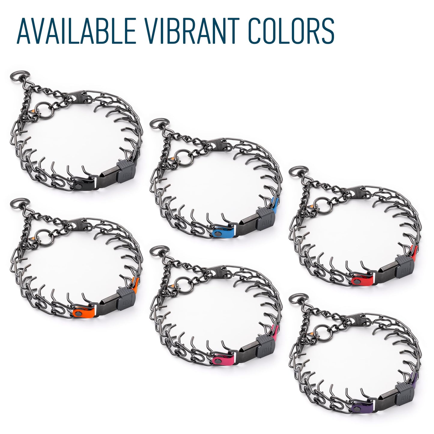 Herm Sprenger Black Stainless Steel Dog Collar with Short Links and Quick Release ClicLock Buckle and Biothane Insert Made in Germany 20in x 3.0mm (Neck Size up to 16-17in) (Passionfruit Pink)