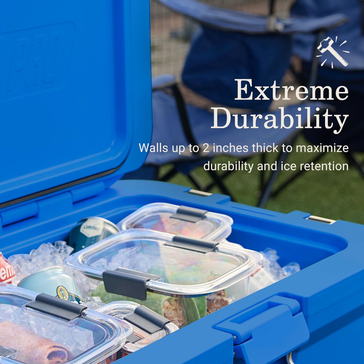 Coleman Pro Heavy-Duty 45qt Ultra-Light Premium Hard Cooler, Extra-Thick Insulation Keeps Ice up to 4 Days, 74-Can Capacity