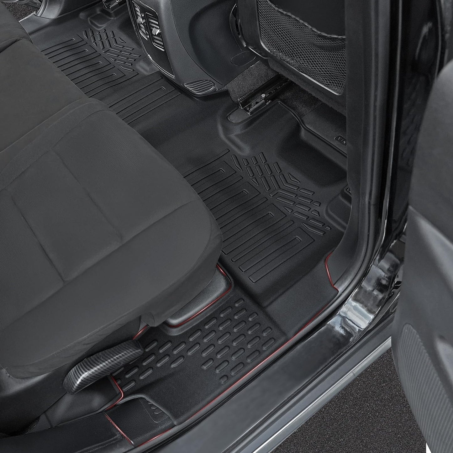 GALVAGNITE Floor Mats for 2016-2024 2025 Dodge Durango 6-seat, All Weather TPE Cargo Liner Cargo Mat and 3rd Row Backrest Mats for Durango Accessories