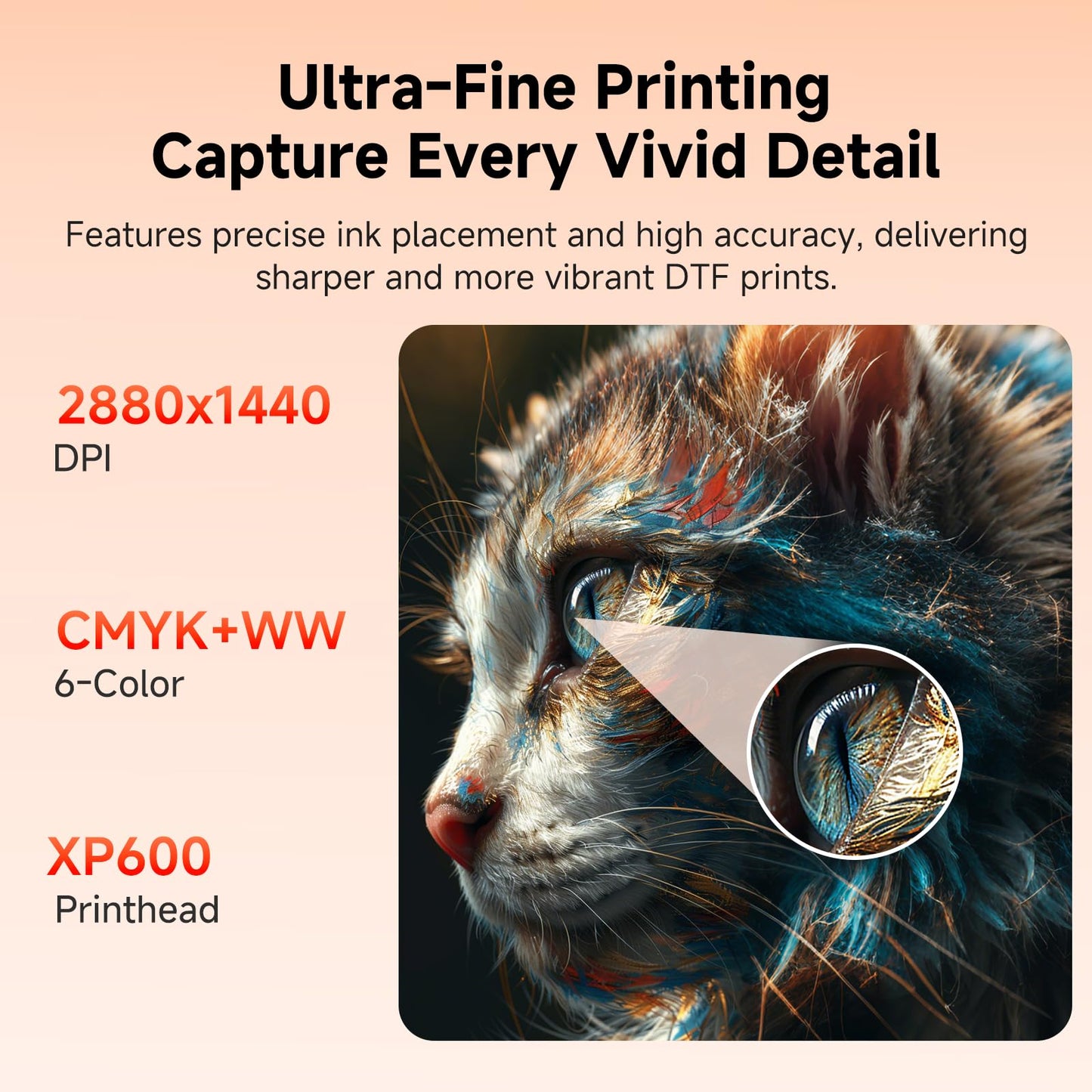 PLK A3 Plus XP600 DTF Printer, Double-Speed Than L1800/L805, 4.5'' Touch Screen, Auto-Cleaning, Dual White Ink System, Film-Cutter, Apparel Printer Machine, 2-Year Ink Included