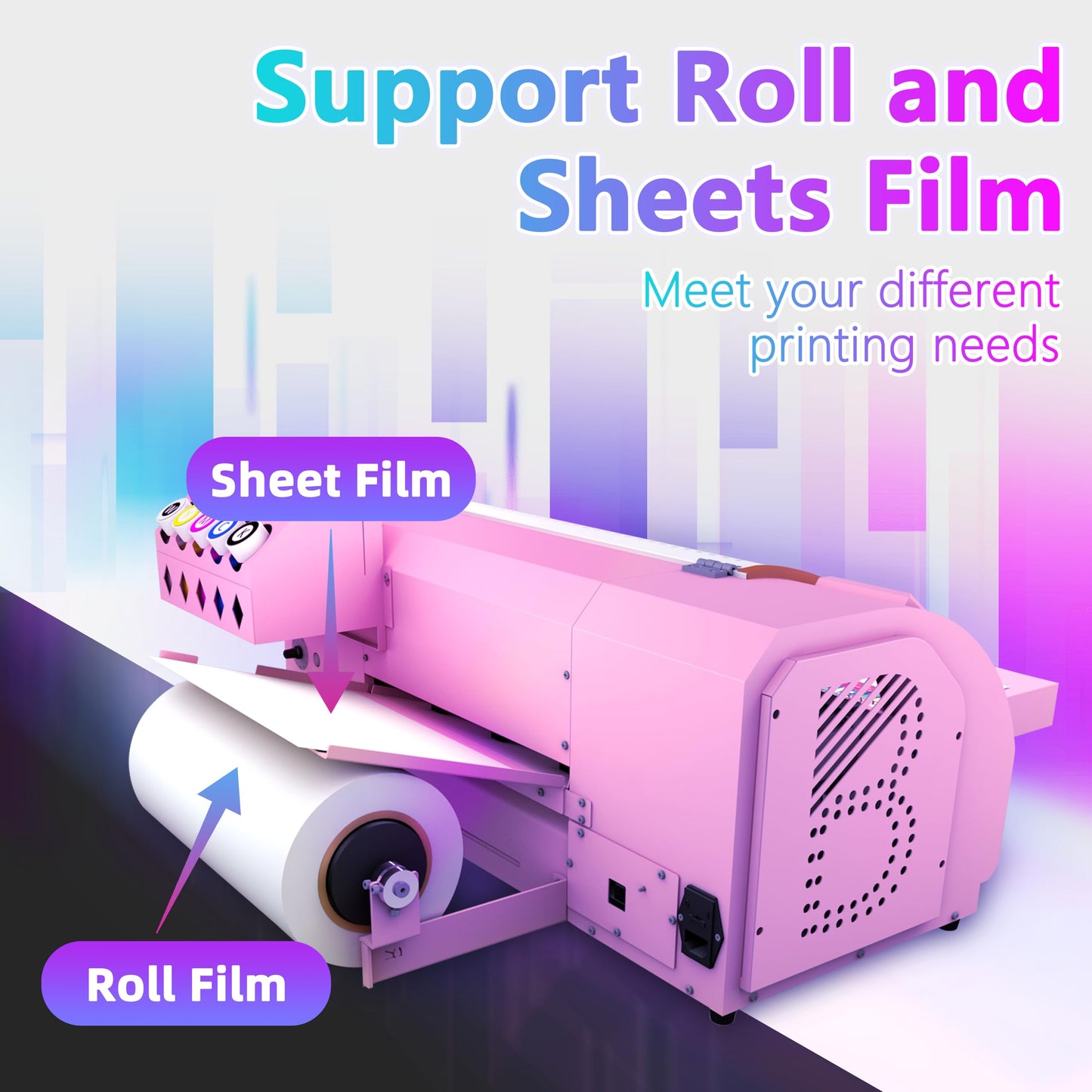 M1630 Pro Automatic Maintenance 13in DTF Printer Bundle for T-Shirt,Direct to Film Printer,White Ink Circulation,A3 Transfer Printing Machine for Fabric Clothing(Printer,Oven,Laptop,Supplies)