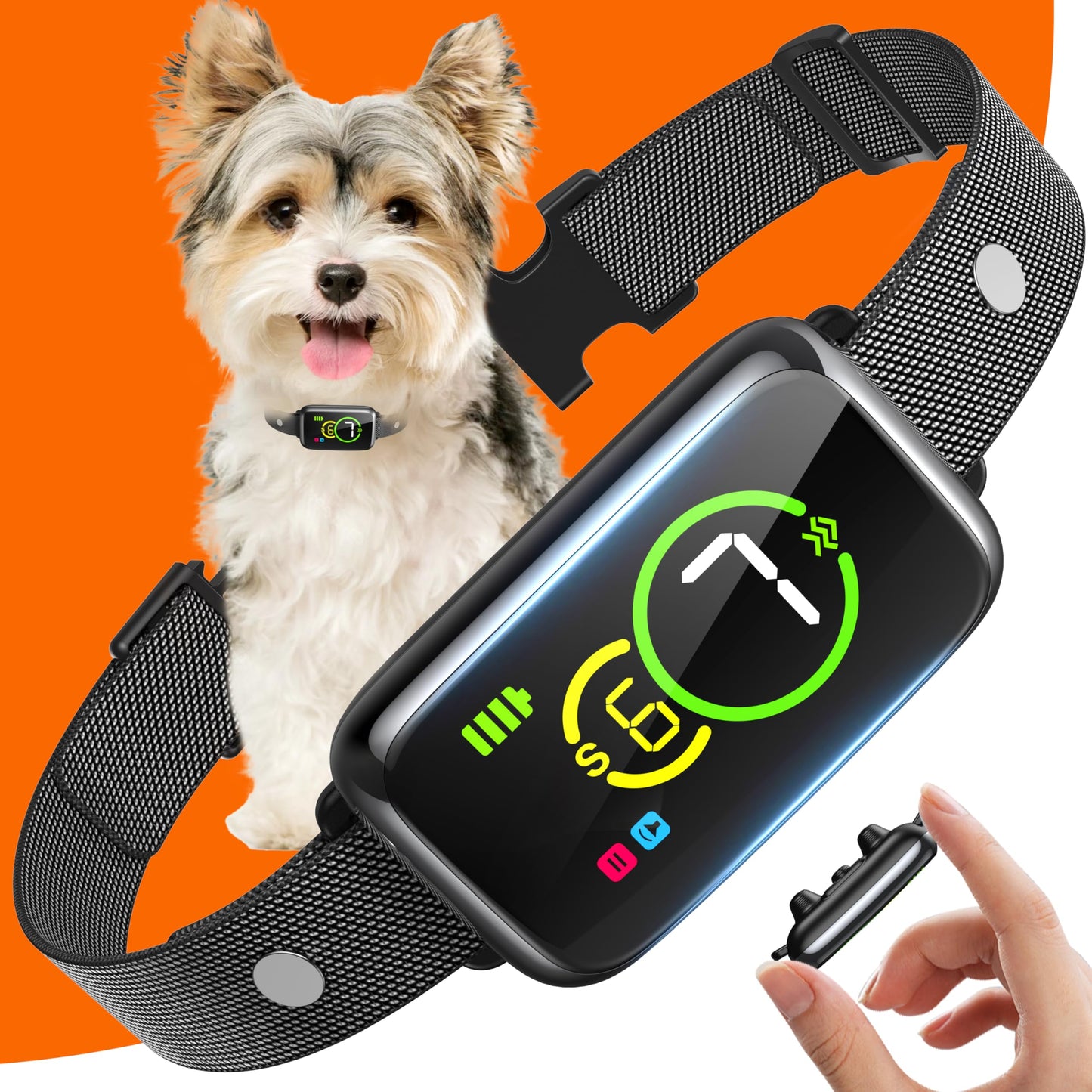 Dog Bark Collar, Smart Bark Collar for Small Dogs 5-15lbs Medium Large Dogs, Effective AI Barking Collar with Adjustable Beep Vibration Modes & 7 Sensitivity, Automatic Anti Barking Device for Dog