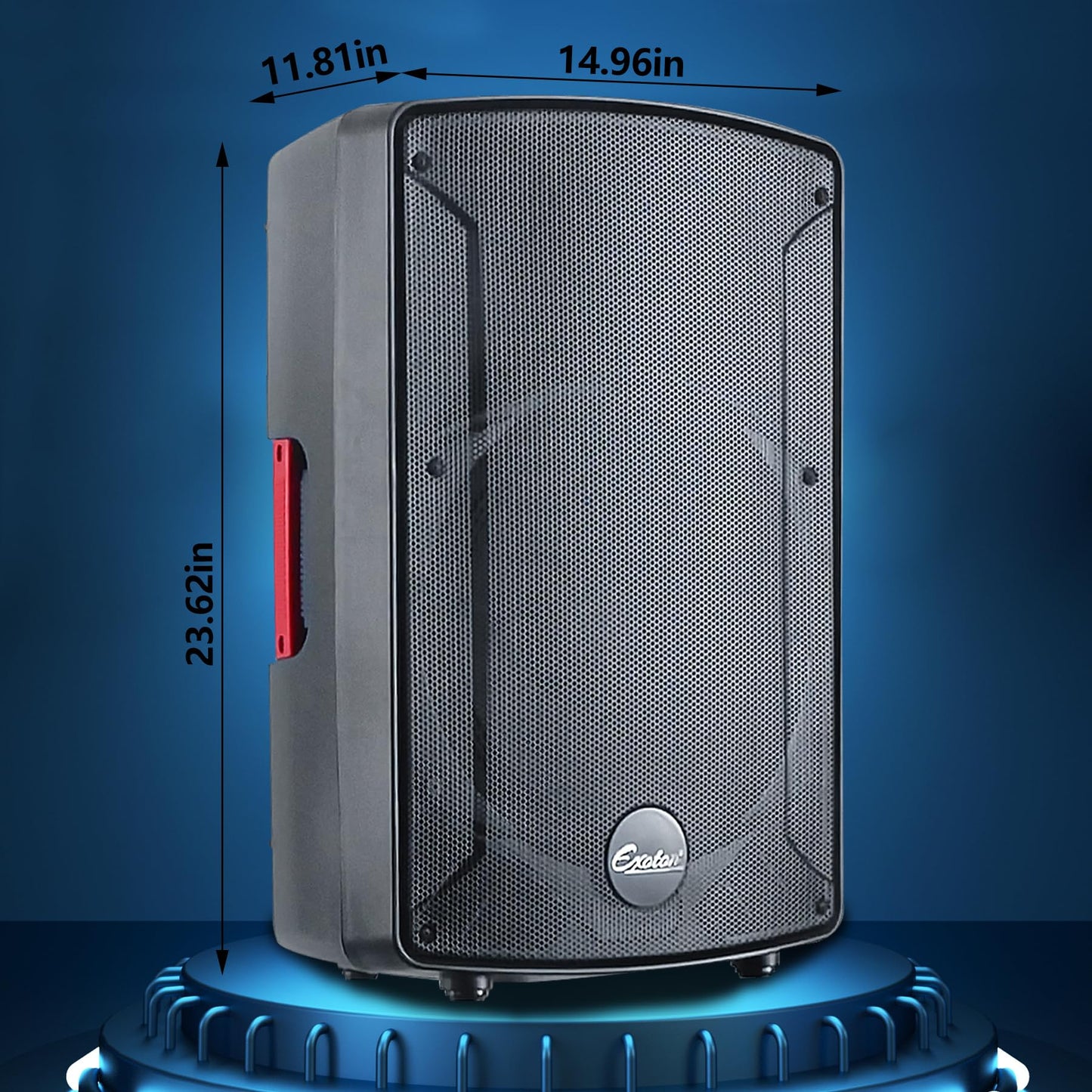 EXOTON EXOTON S-1202 12inch 2000W Bluetooth PA System with Powered Mixer Set, Passive Speakers with 6 Channel Mixer/Stands/Mic/Effect Controller/ 48V Phantom Power,for Indoor&Outdoor