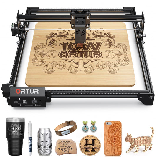 ORTUR Laser Master 2 S2 LU2-10A Laser Engraver Laser, 10000mW Engraving Cutting Machine, Class 4 High Accuracy Laser Cutter, DIY Laser Marking for Metal