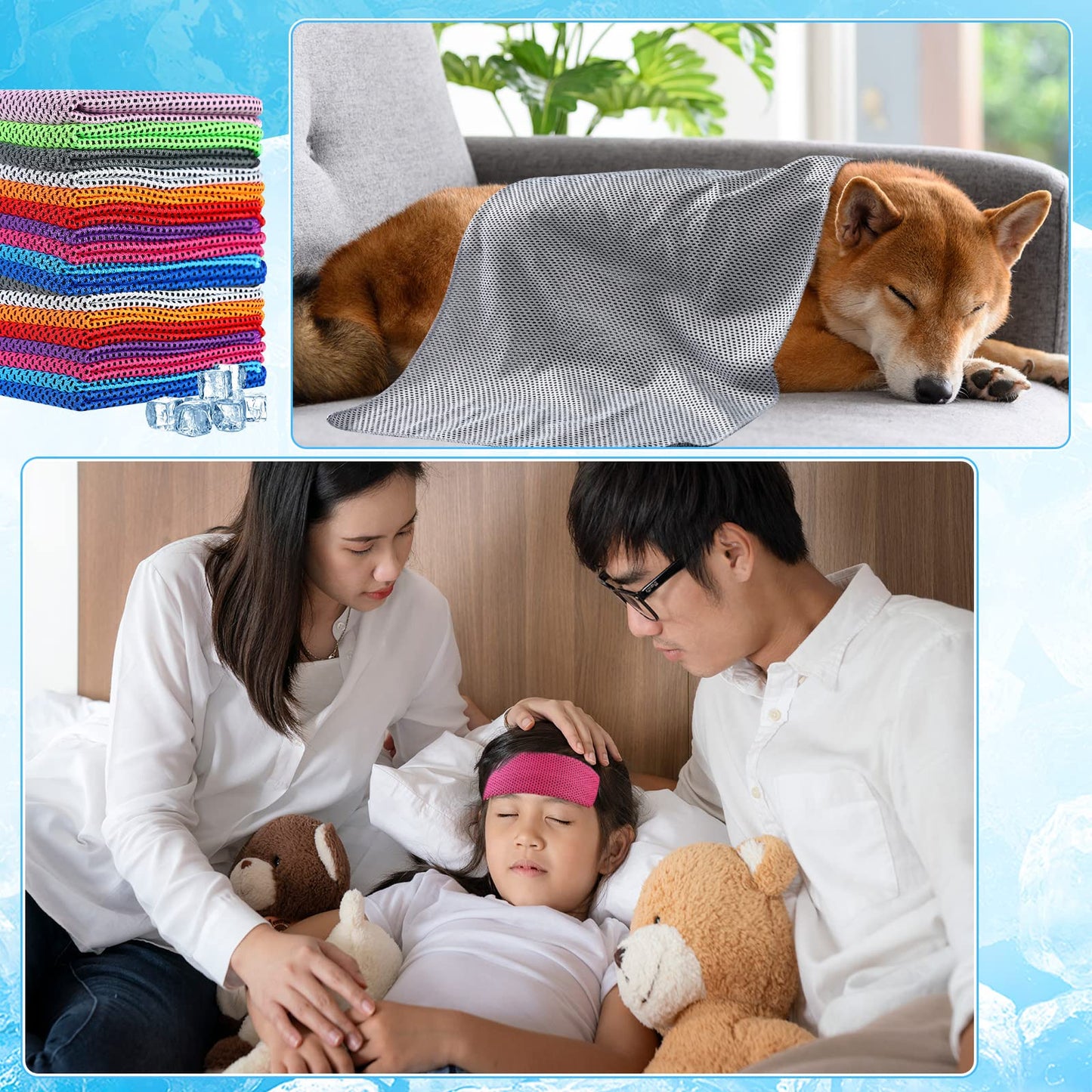 Maitys 800 Pcs Cooling Towel for Neck and Face, 32 x 12 Inch Microfiber Ice Towel for Hot Weather Chilly Breathable Sport Rags for Athletes Gym Yoga Running Camping Workout