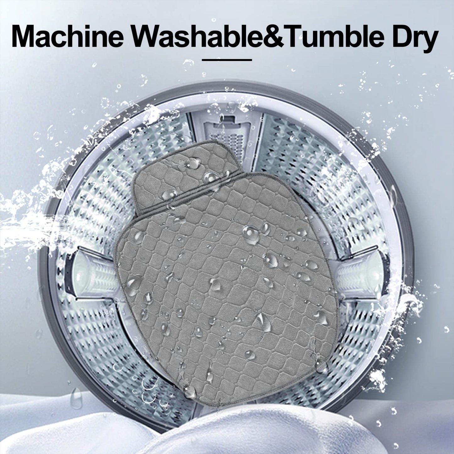 surpassme 2 Comfortable Car Seat Covers Universal Front Seat Coves for Car Accessories with Storage Pockets, Padded Car Interior Covers for Automotive, SUV, Truck, and Van (Grey)