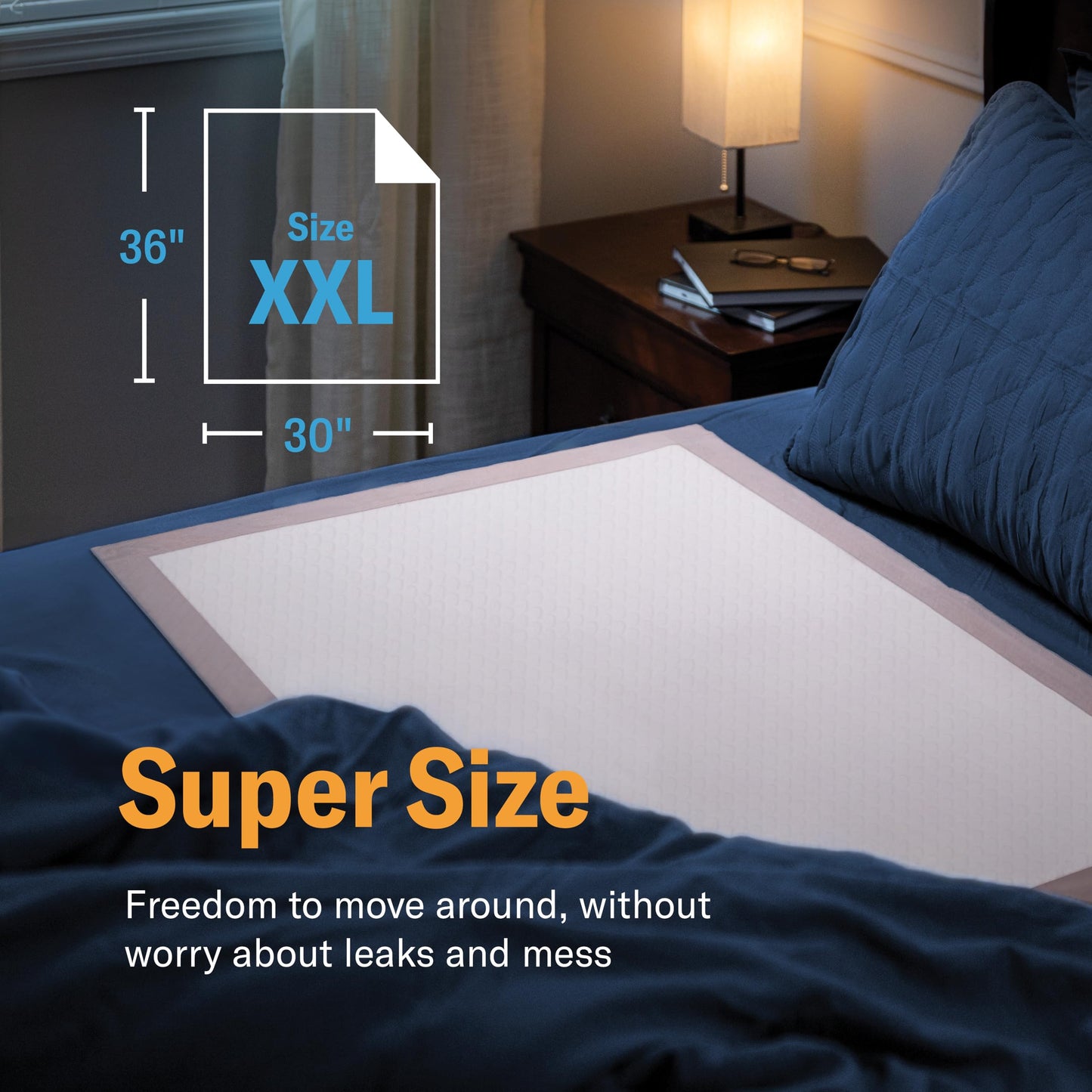 Curera Chucks Premium Disposable Underpads 30”x36” [100-Count] Ultra Absorbent Chux Incontinence Bed Pads Disposable Adult with Adhesive Tape, Pee Pads Pet Training Pads XX-Large 30x36 Bulk Pack