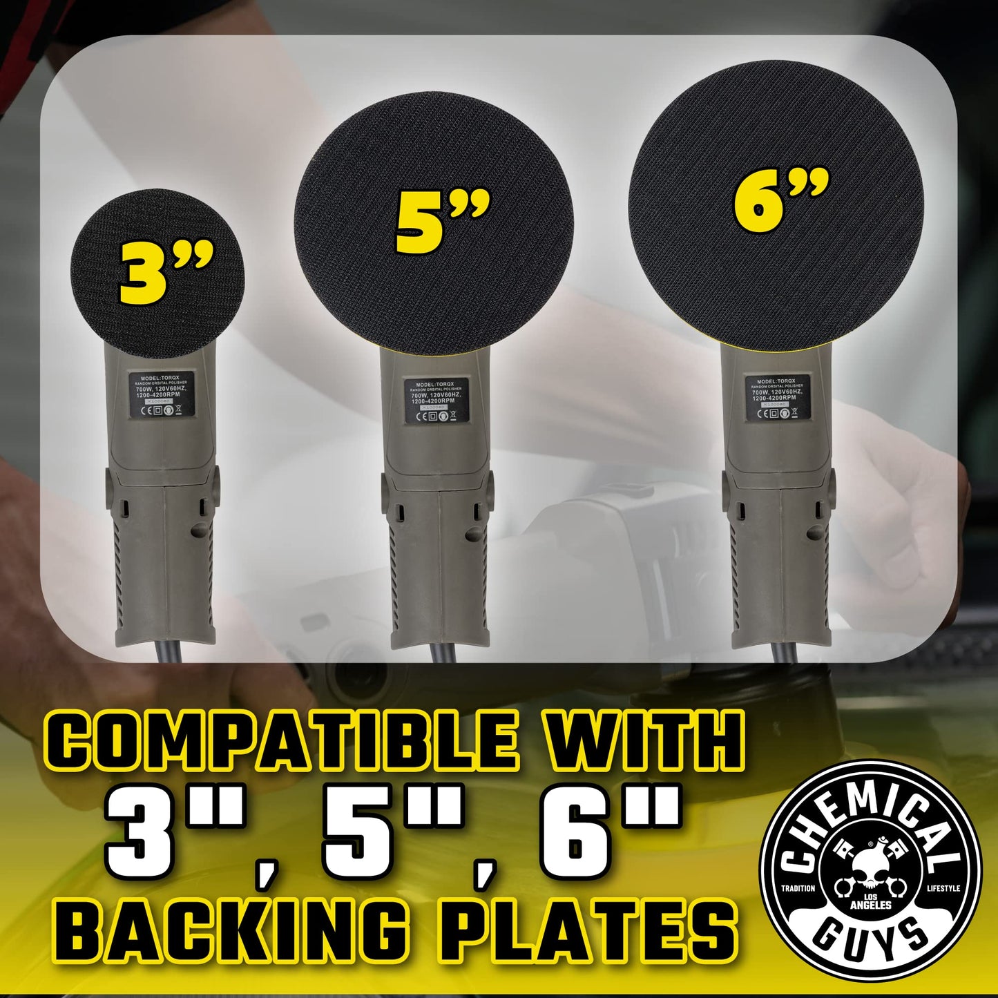 Chemical Guys BUF_209X TORQX Random Orbital Polisher, Complete Detailing Kit with Pads, Pad Cleaner & Conditioner, Towels (Safe for Cars, Trucks, SUVs, & More) 700W, Orbit 8mm - 12 Items