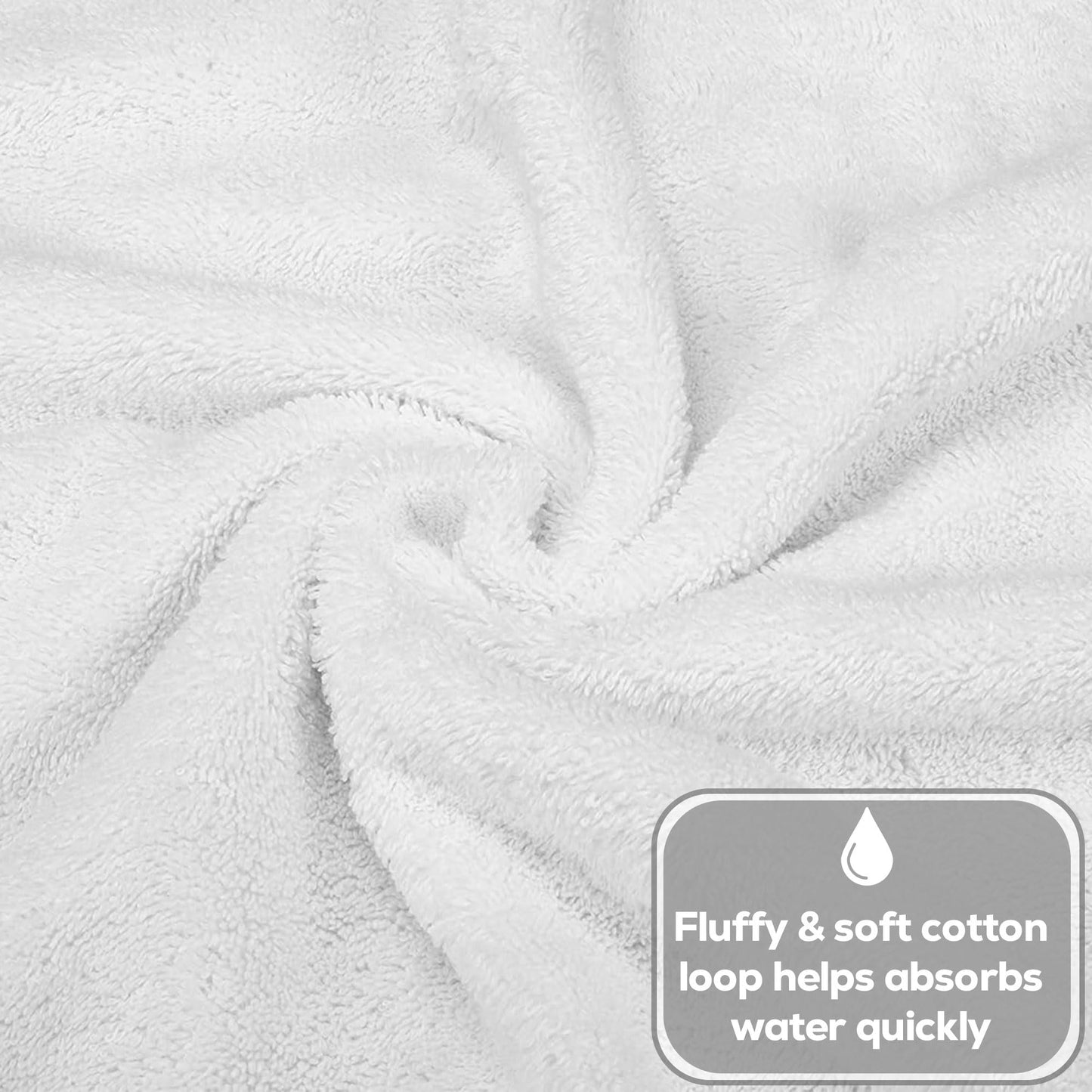 GOLD TEXTILES 120 Pack Premium White Hand Towels 16x30 Inch - 100% Ring Spun Cotton Soft Absorbent & Quick Dry, Large Bathroom Hand Towel Perfect for Hotel, Salon,Gym & Spa (16 x 30, White - 120 Pcs)