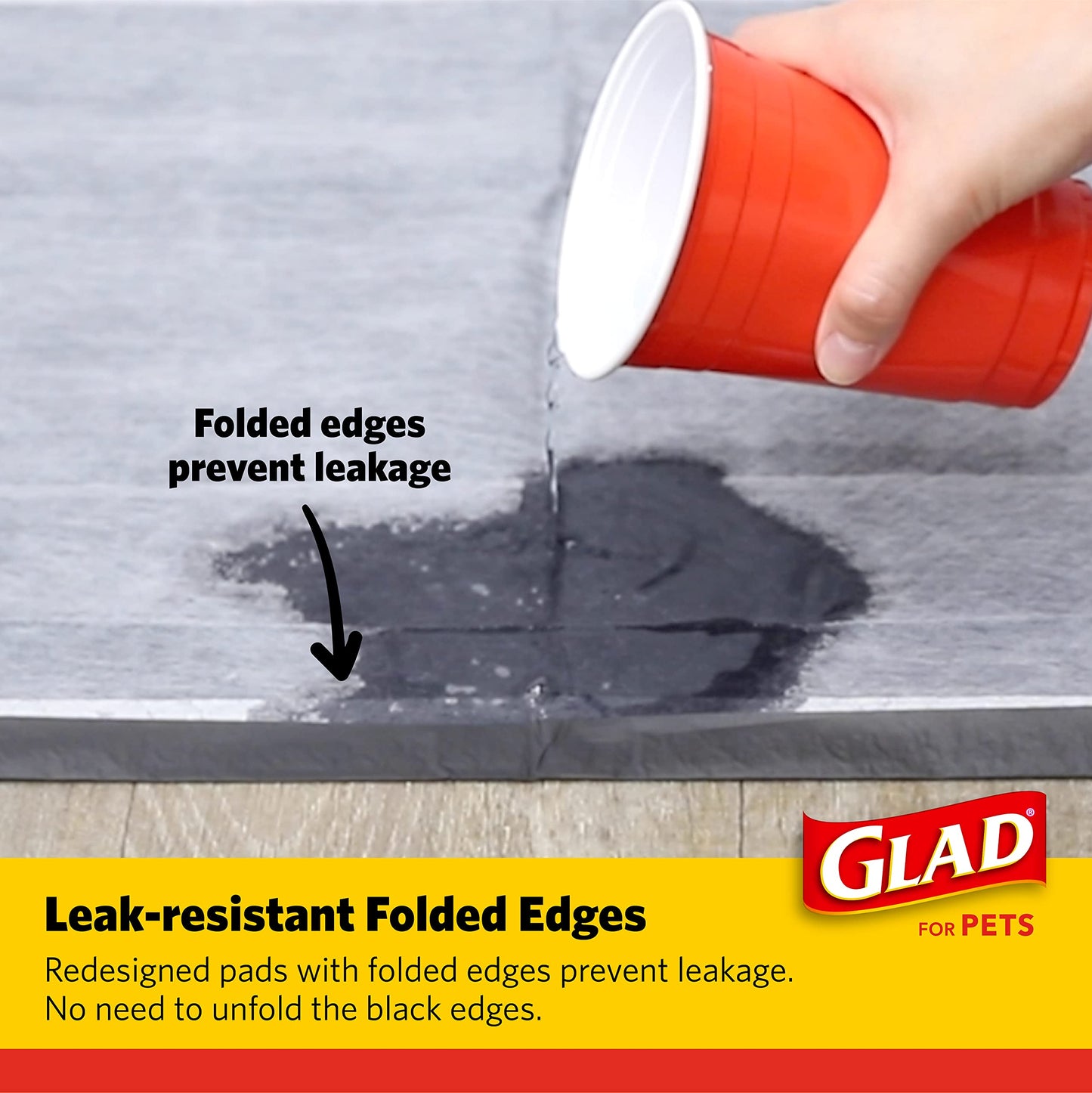Glad for Pets Black Charcoal Puppy Pads - Super Absorbent Disposable Dog Pee Pads, Potty Training Pads, and Pet Supplies - Dog Pee Pads for Crate Training and Indoor Use 23" x 23" - 150 Count