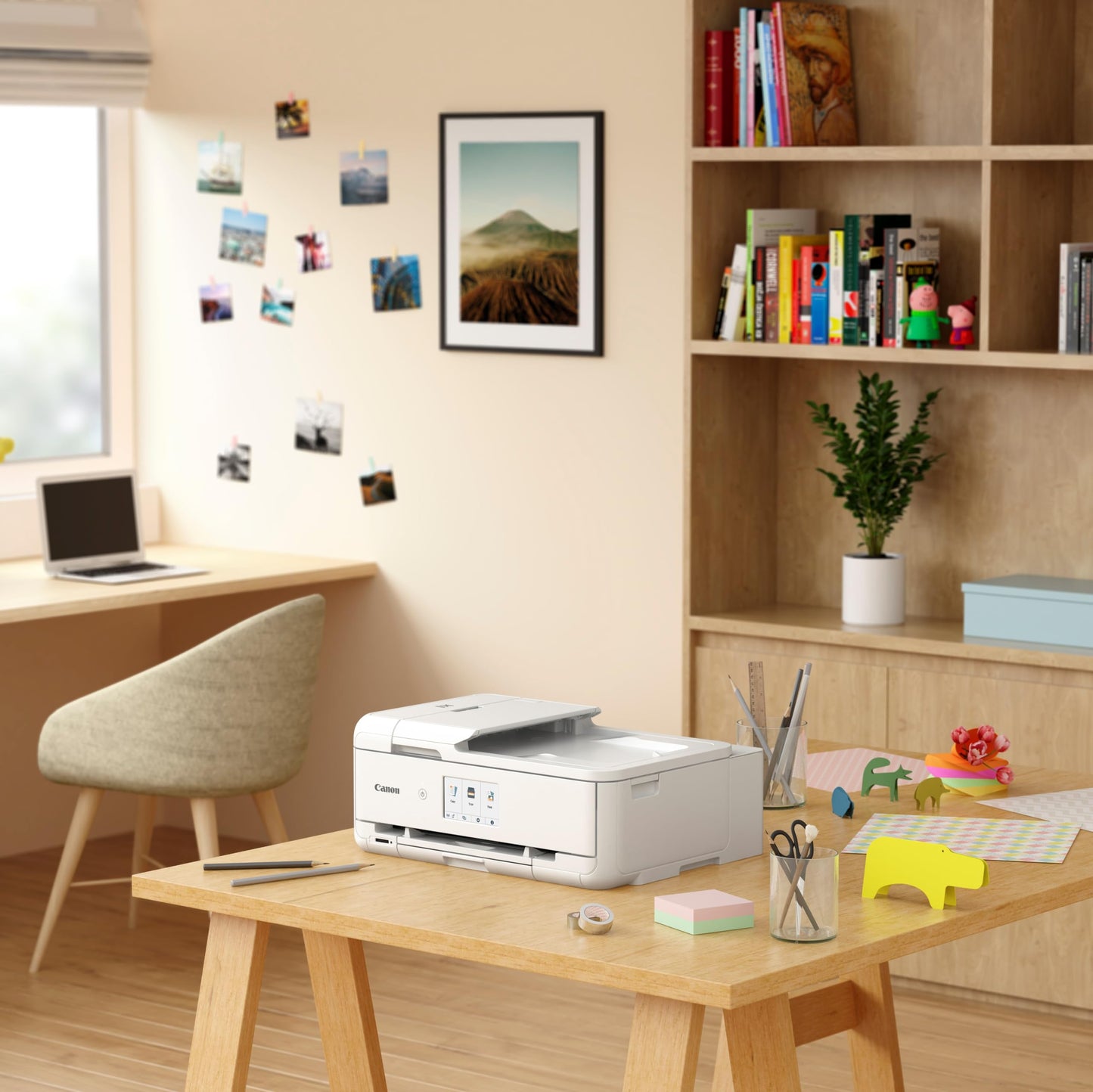 Canon TS9521C All-In-One Wireless Crafting Photo Printer, 12X12 Printing, White, Amazon Dash Replenishment Ready