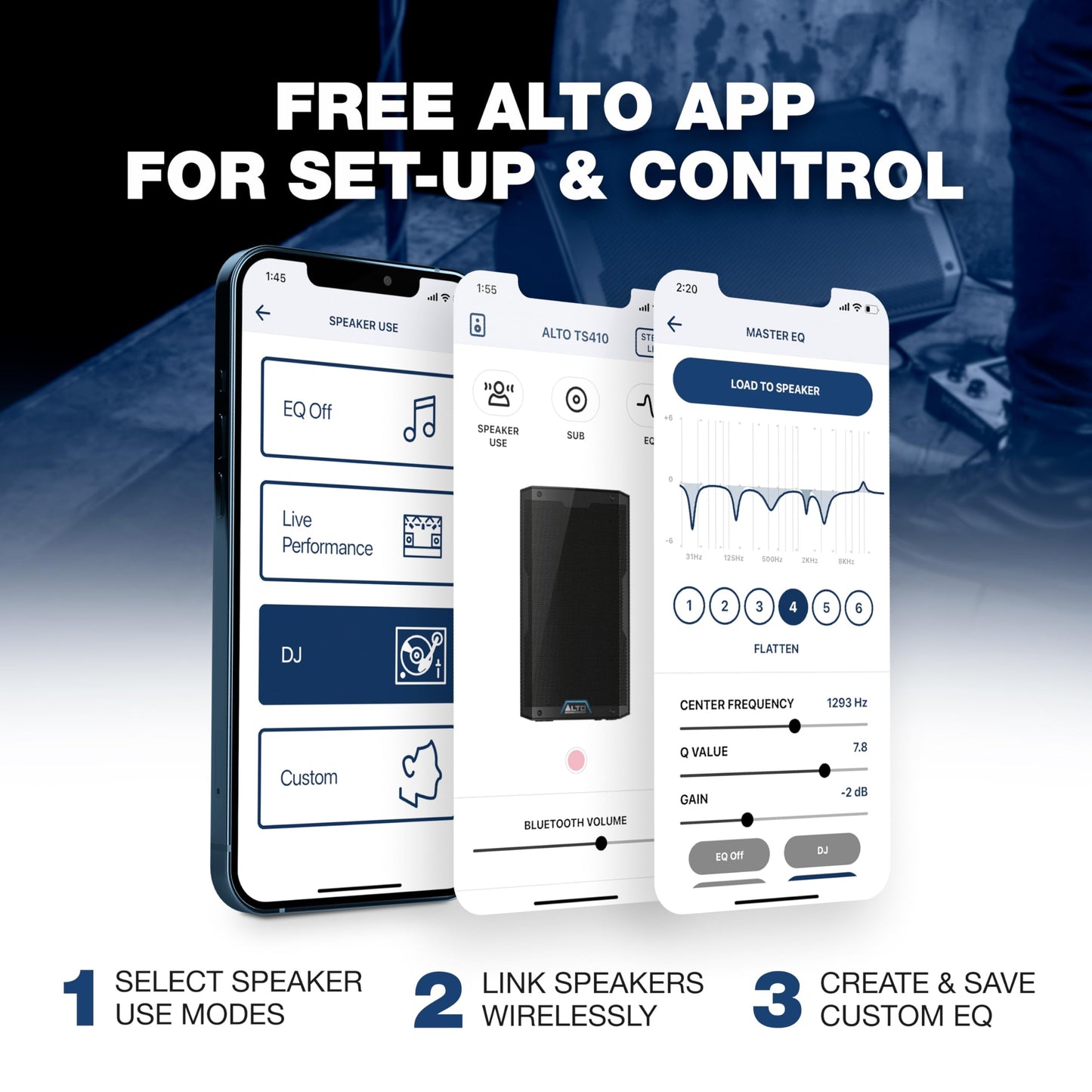 ALTO TS410 2000W 10" Powered PA Speaker with 3 Channel Mixer, Bluetooth Streaming, Wireless Loudspeaker Linking, DSP App