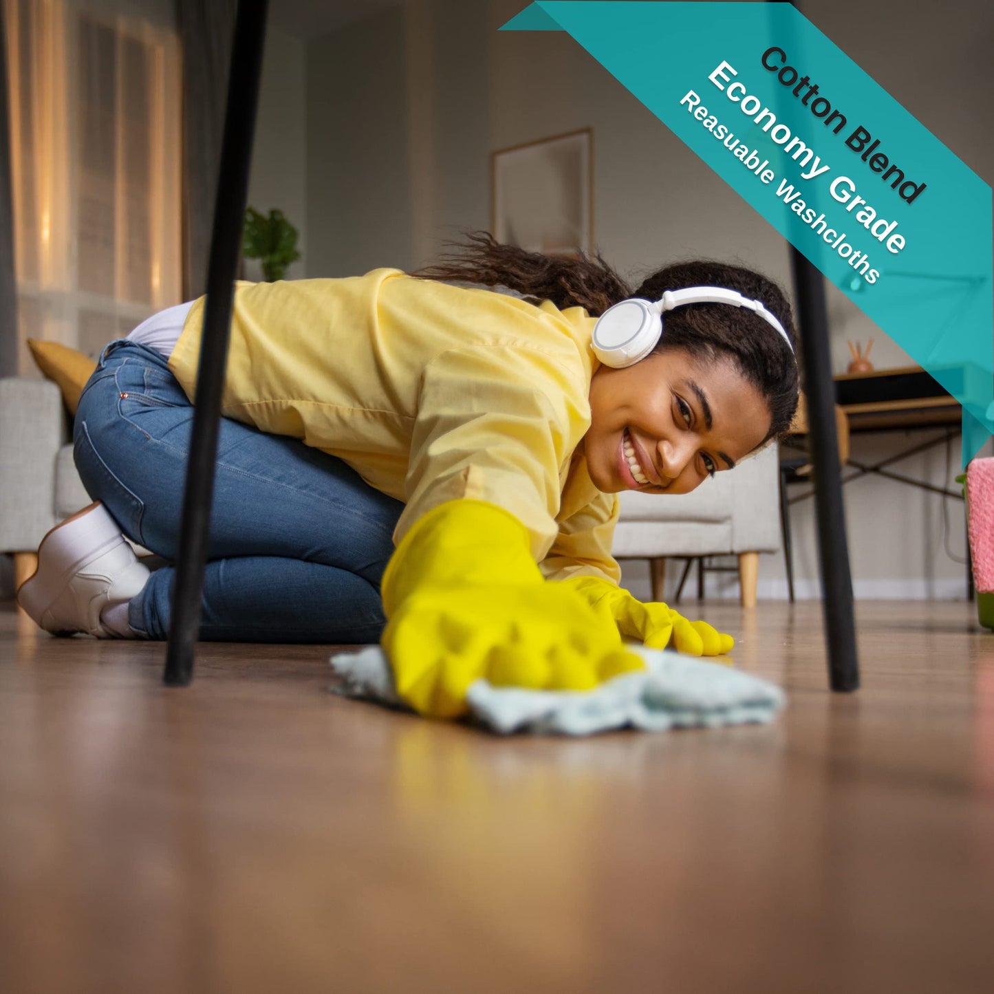 GOLD TEXTILES 480 Pack Economy White Washcloths Set (12x12 inches) - Cotton Blend Commercial Grade Cleaning Rags, Quick Drying & Soft Face Cloths, Fingertip Towels for Bathroom, Spa, Gym, and Kitchen