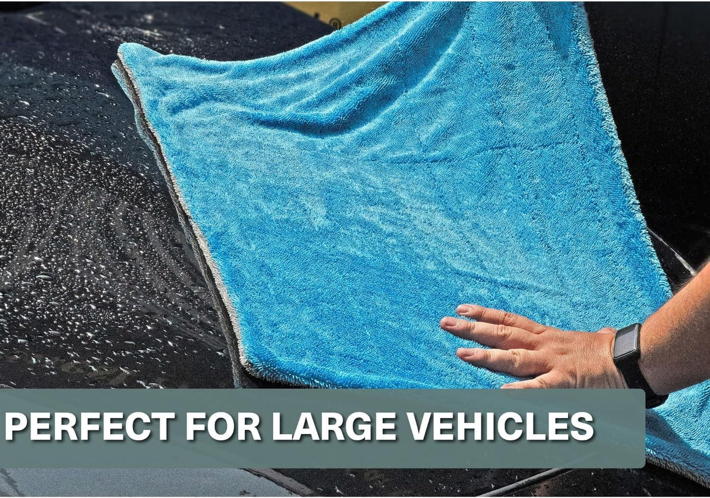 Gliptone Water Goblin 20" x 30" Extra Large Microfiber Drying Towel, Ultra Soft Softouch®, Streak-Free & Super Absorbent, Dries in One Pass, Safe for All Vehicles, Fast & Lint-Free, 6 Count