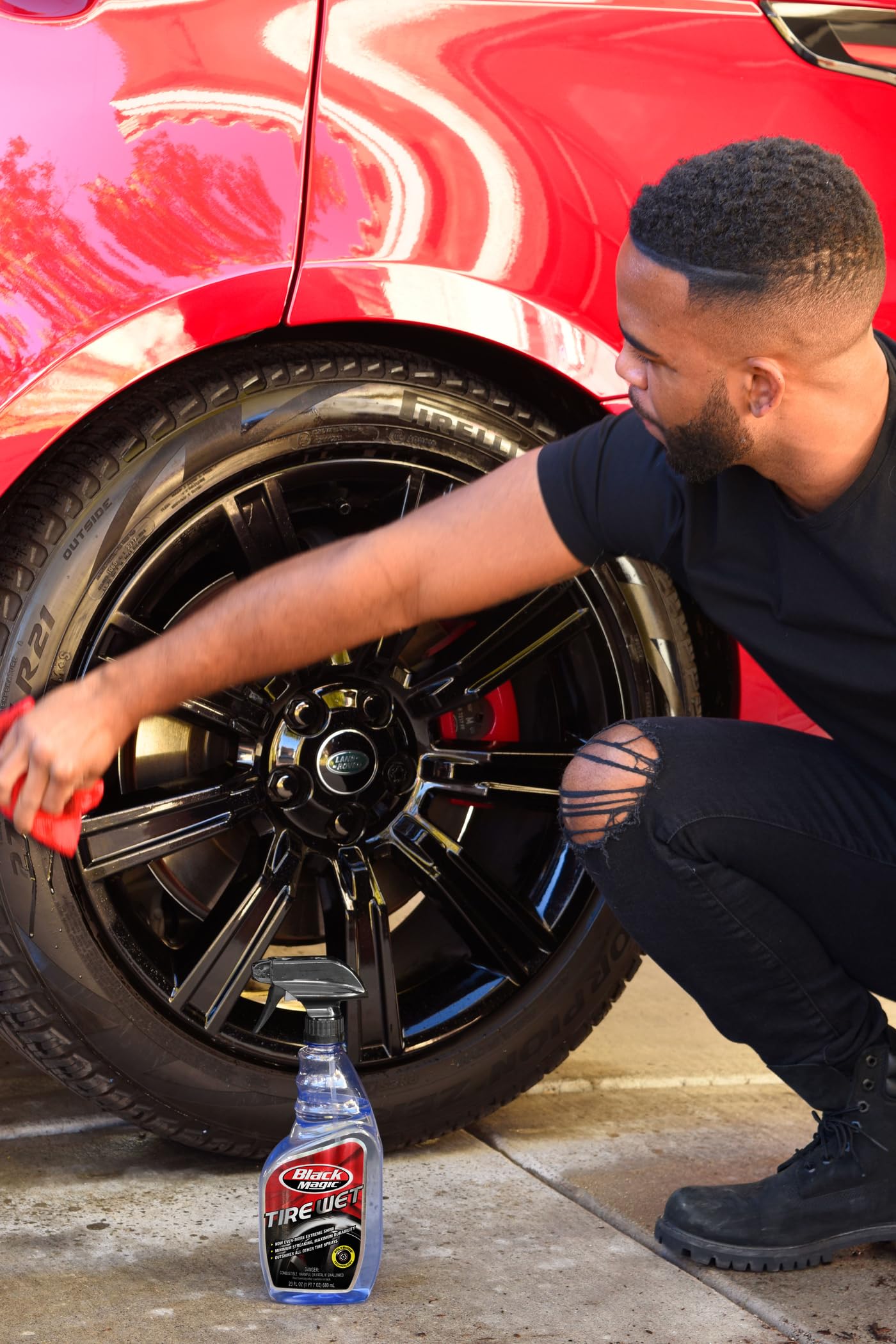 Black Magic 120217 Tire Wet, 23oz (Pack of 2) - Specially Formulated Tire Shine Applicator Cleaner to Keep Them Looking Wet, Black, and Glossy with One Quick Spray – Long-Lasting Protection for Tires