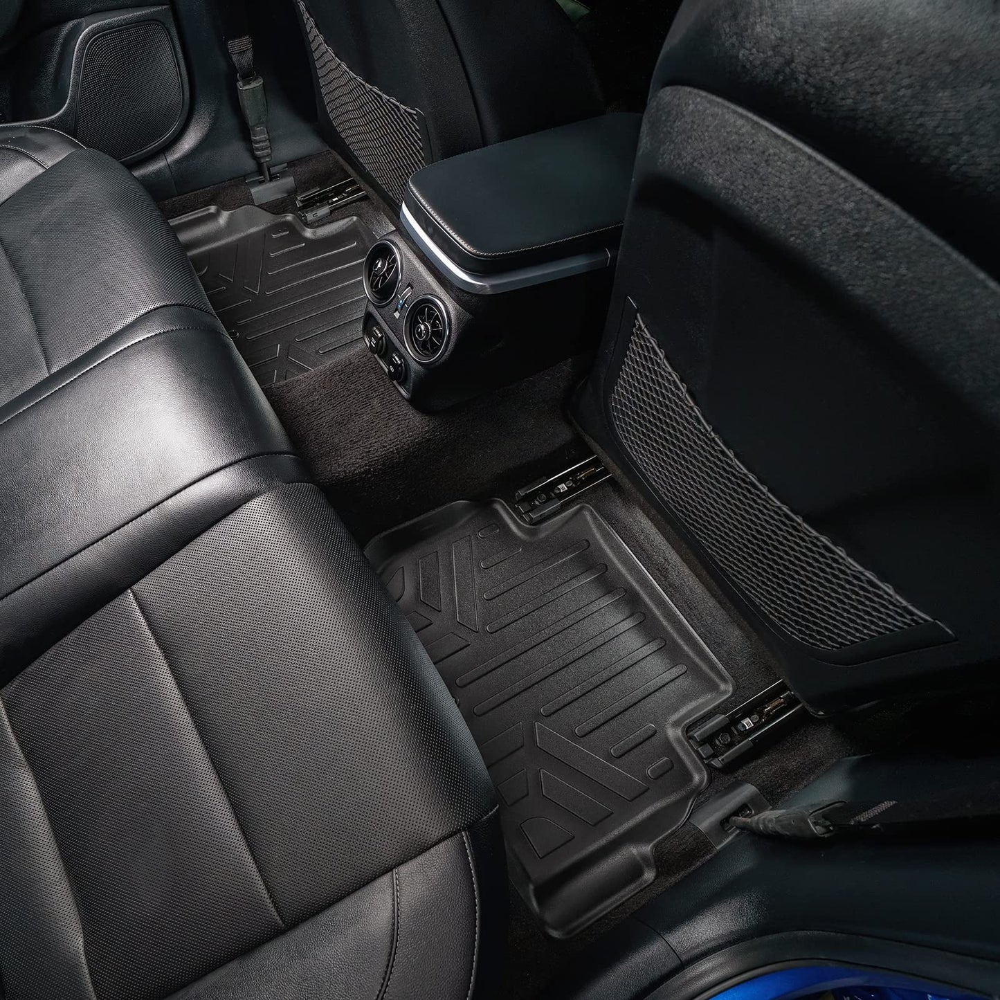 SMARTLINER Custom Fit All Weather 2 Row Floor Mat Liner Set Compatible with 2018-2023 Kia Stinger