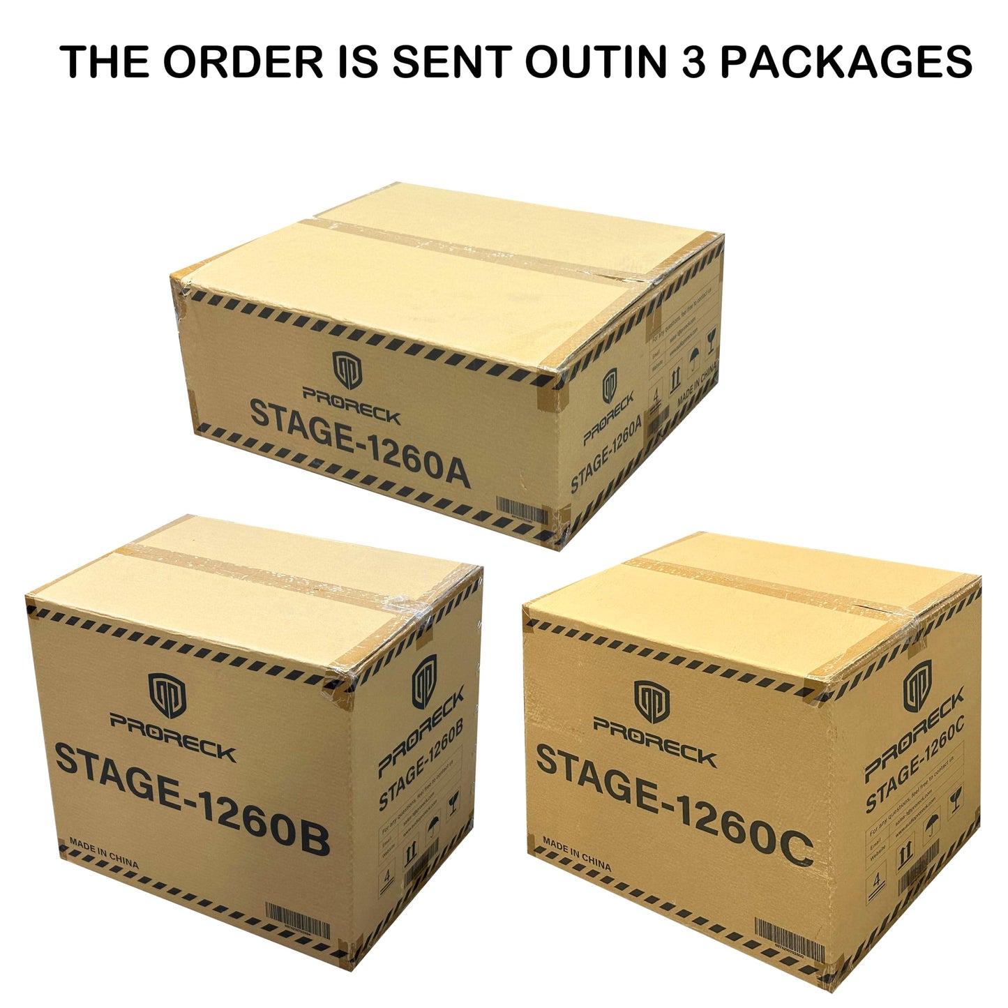 PRORECK Stage 1260 8000W P.M.P.O Stereo/Mono PA Speaker System, 4 Line Array Speakers, Dual 12'' Subwoofer with 4 DSP Presets, TWS Bluetooth, for Party/DJ/Wedding/Meeting