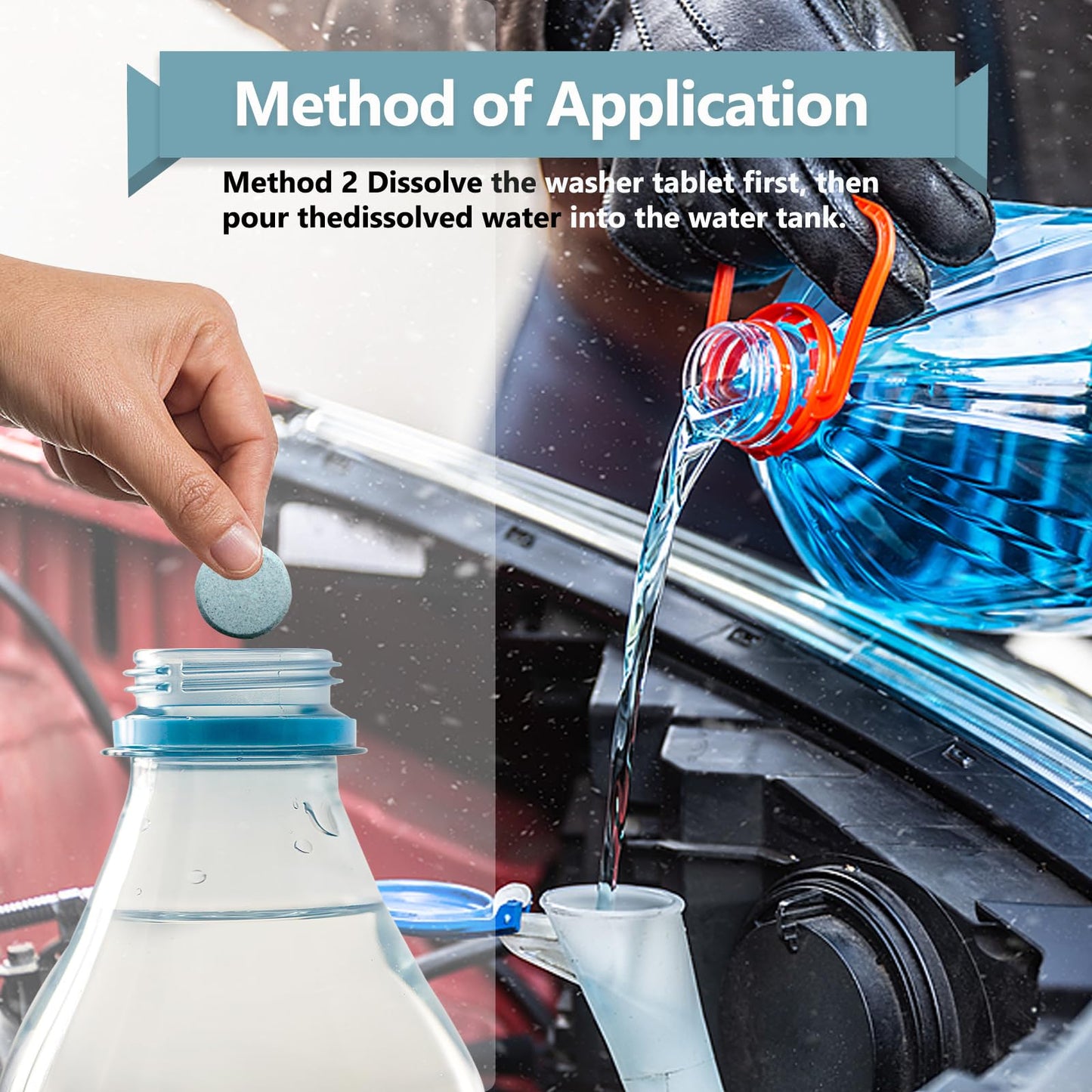 Apalie 400 Pieces Car windshield washer fluid Concentrated Clean Tablets, Windshield Wiper Fluid (Winter: Use With De-icer or Methanol)