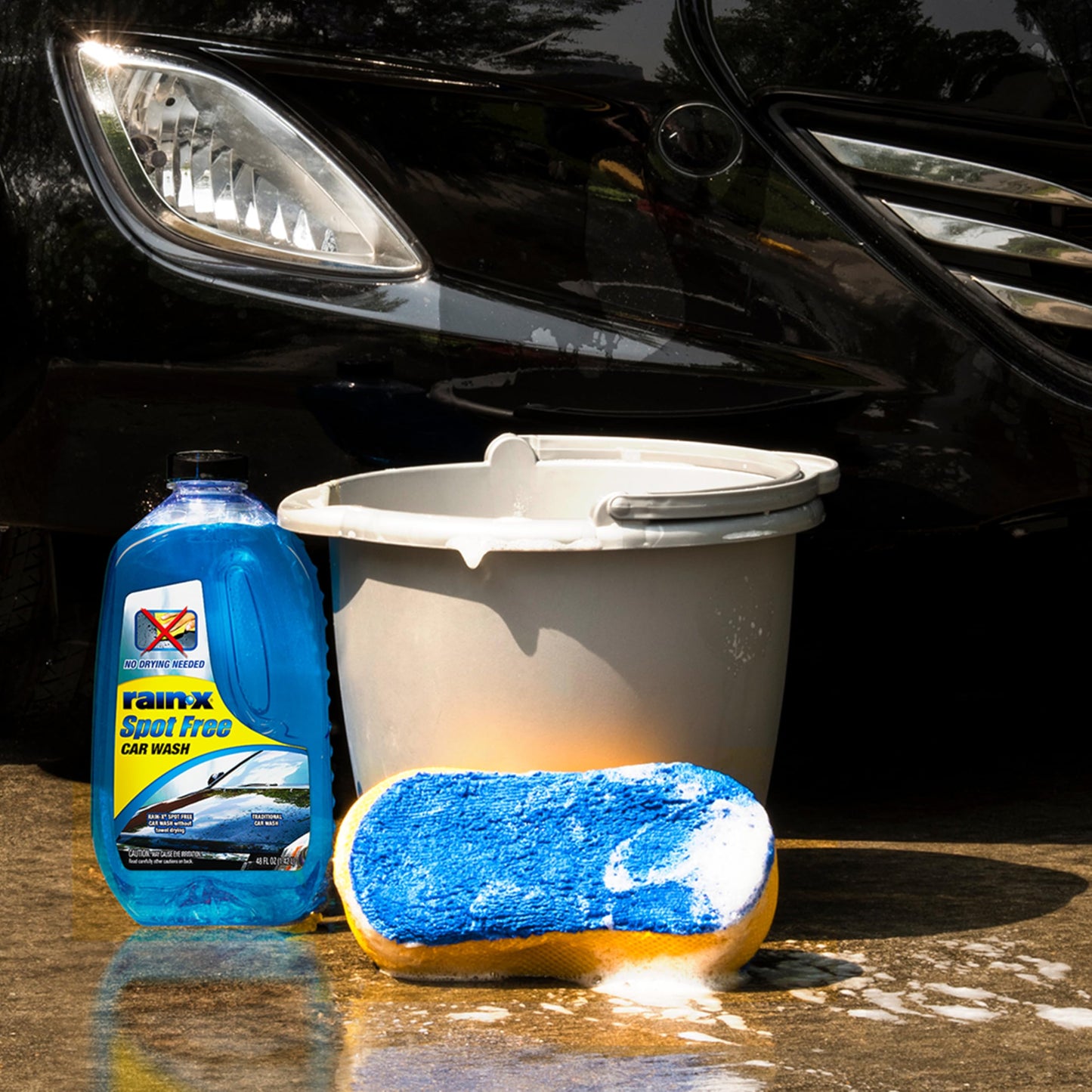 Rain-X 620073 - Car Wash Deep Cleaning, High Foam Soap Provides Spot Free Shine with No Towel Or Hand Drying Needed - Car soap for car cleaning and detailing 48 fl oz