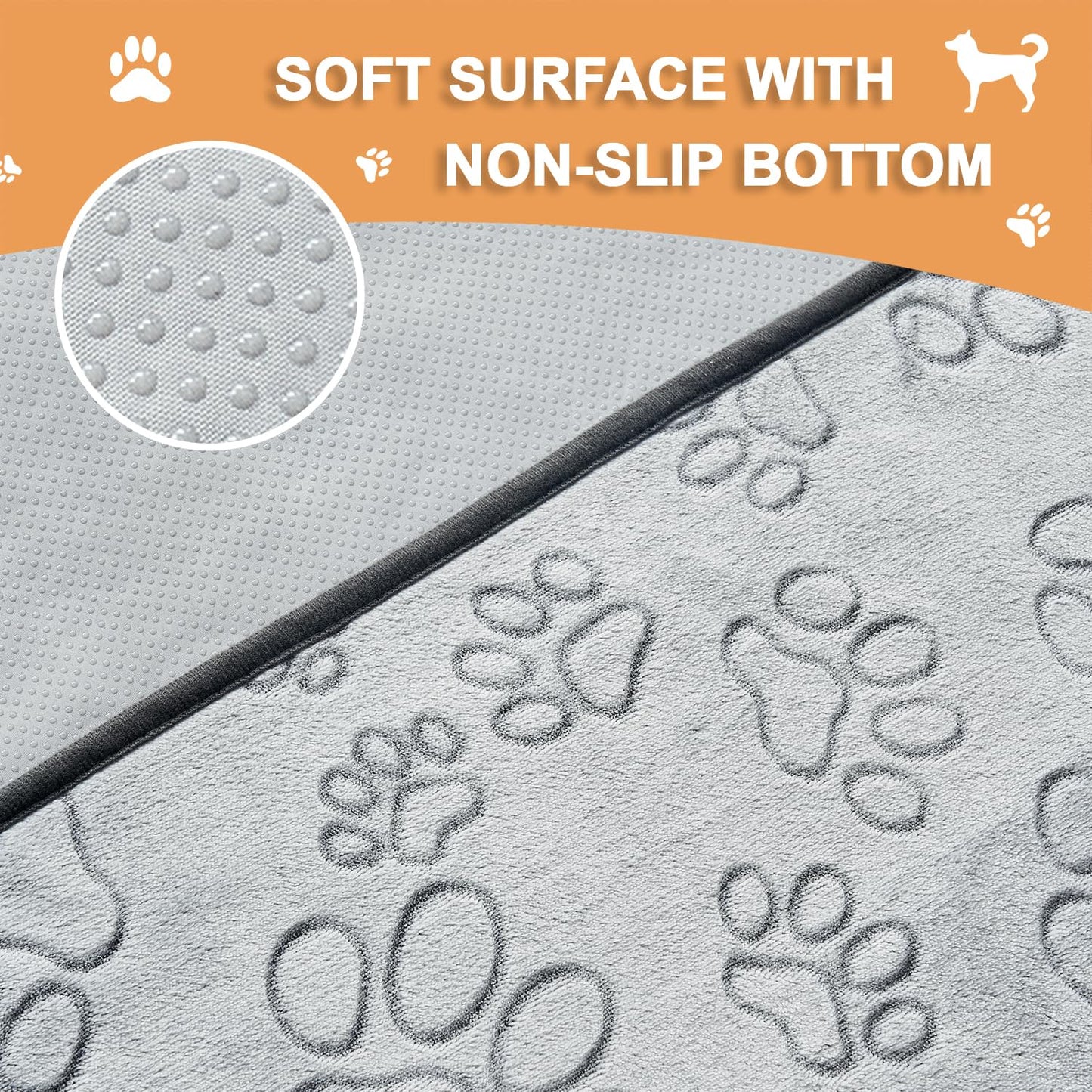 Qeils Reusable Puppy Pads, 2 Pack Washable Pee Pads for Dogs, Waterproof Non Slip Wee Wee pad, Absorbent and Leakproof Training Mats for Potty, Crate, Playpen, Bed, Sofa, 18"x 24"
