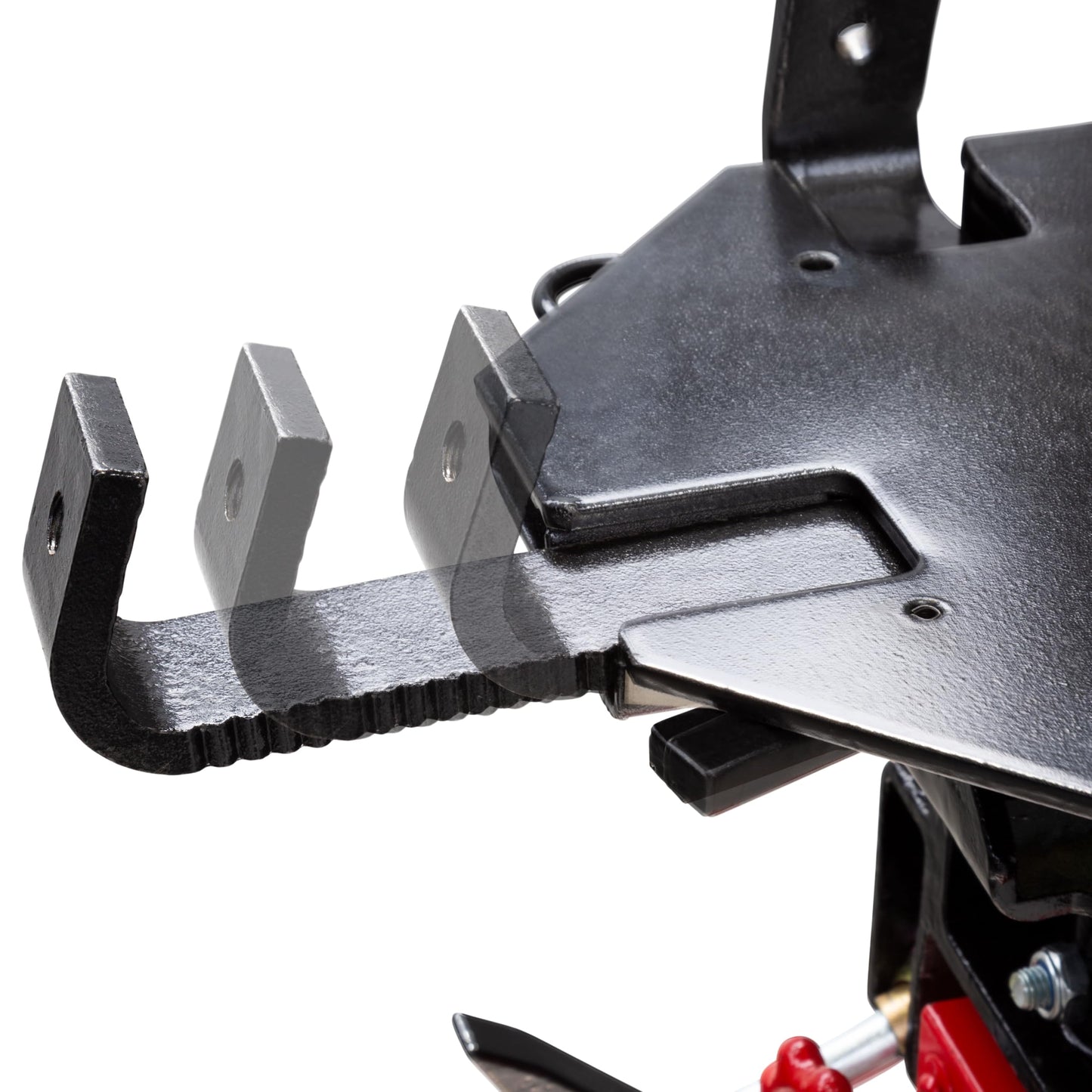 Sunex Tools 7796 1,000 lb Telescopic Transmission Jack, Air/Hydraulic, Foot & Hand Pump, Adjustable Saddle Arms, 73.5 in Max Height