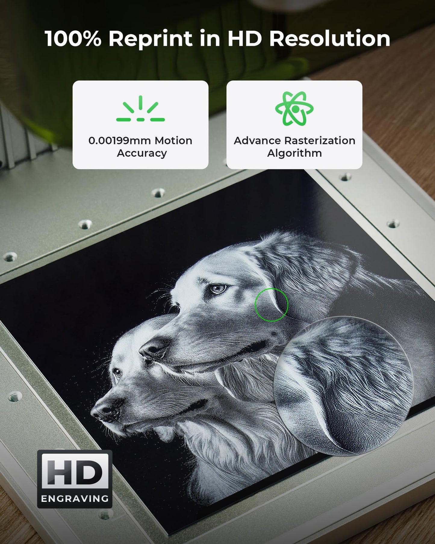 xTool F1 2-in-1 Dual Laser Engraver, 4000mm/s Lightning Speed Portable Laser Engraving Machine, Laser Engraver for Jewelry, Metal, Wood, Leather, etc