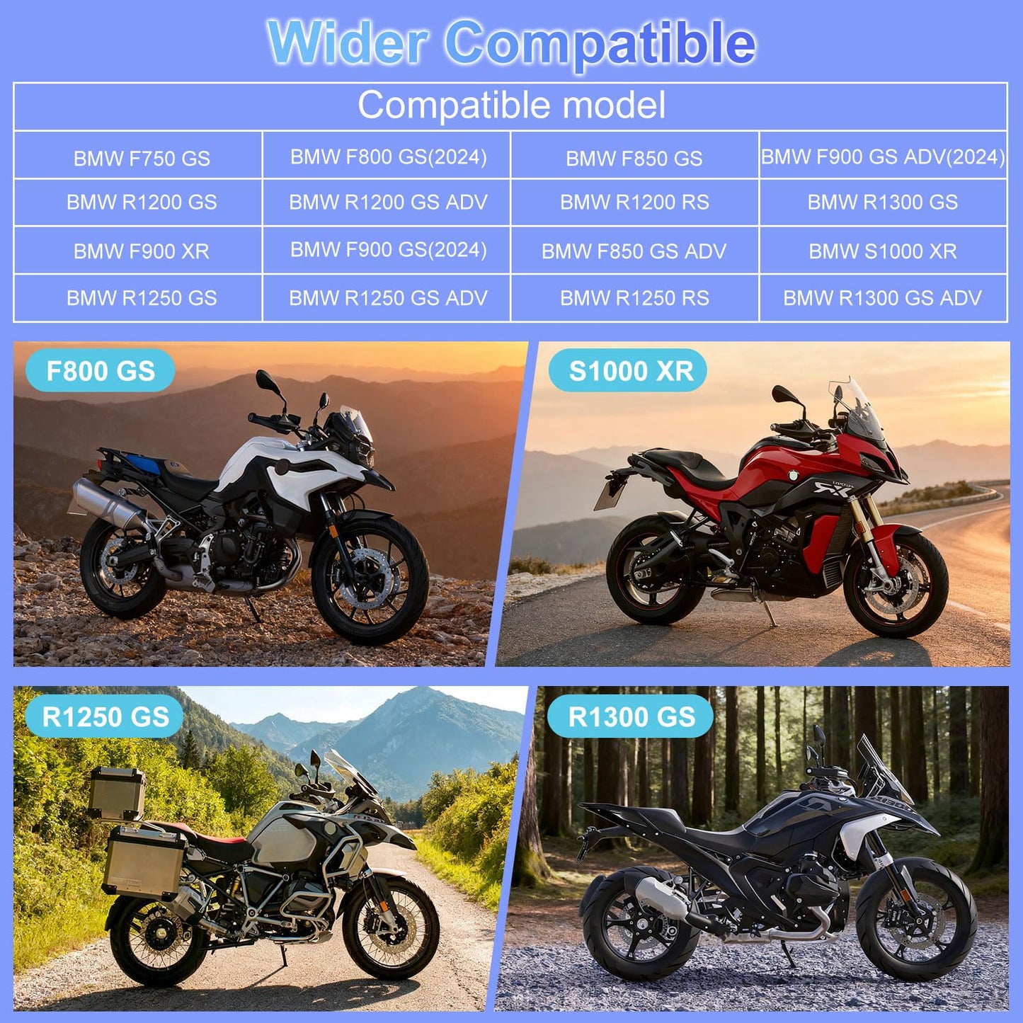 FancyTiger BM700 for BMW Motorcycle CarPlay & Android Auto, 7" IP67 Waterproof GPS Navigation Screen, Data Reading, Native Wonder Wheel Control, BT, TPMS, Light Sensor, Music Sharing, Intercom,16-Pin