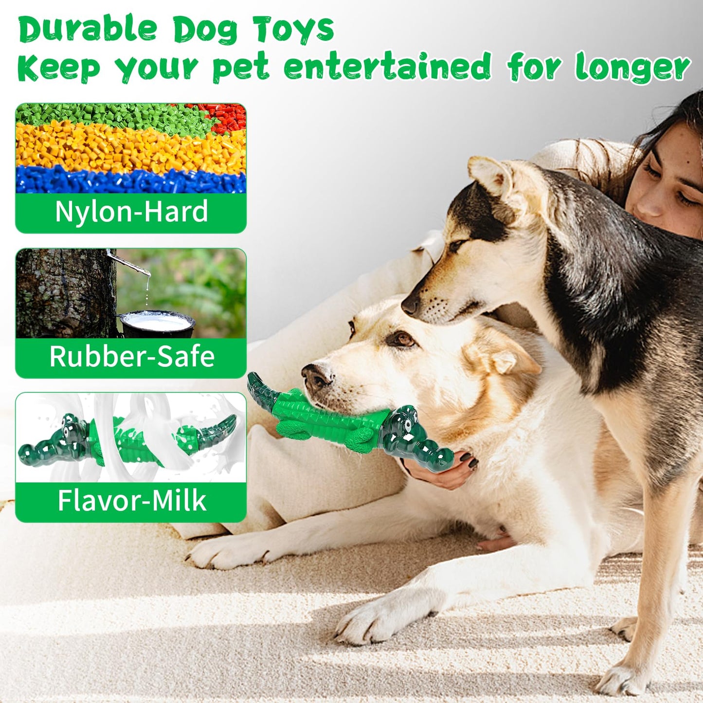 Fuufome Dog Chew Toys for Aggressive Chewers -Tough Dog Toy to Reduce Pet Anxiety and Boredom for Small, Medium, Large Breed
