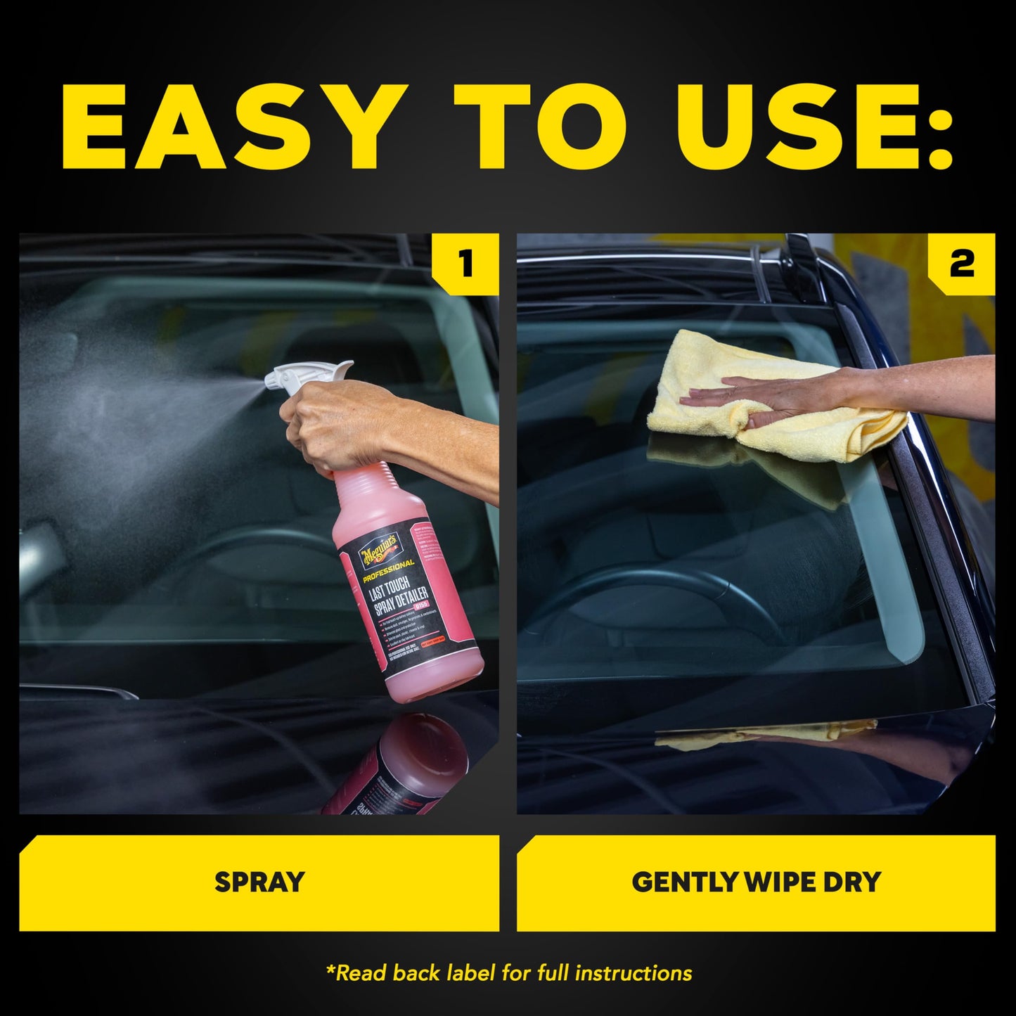 Meguiar's D15501 Last Touch Spray Detailer, Great for Use as Clay Lubricant, creates a Showroom Shine, Removes Dust, Smudges, Fingerprints and More, Versatile Use and Enhances Protection, 1 Gallon