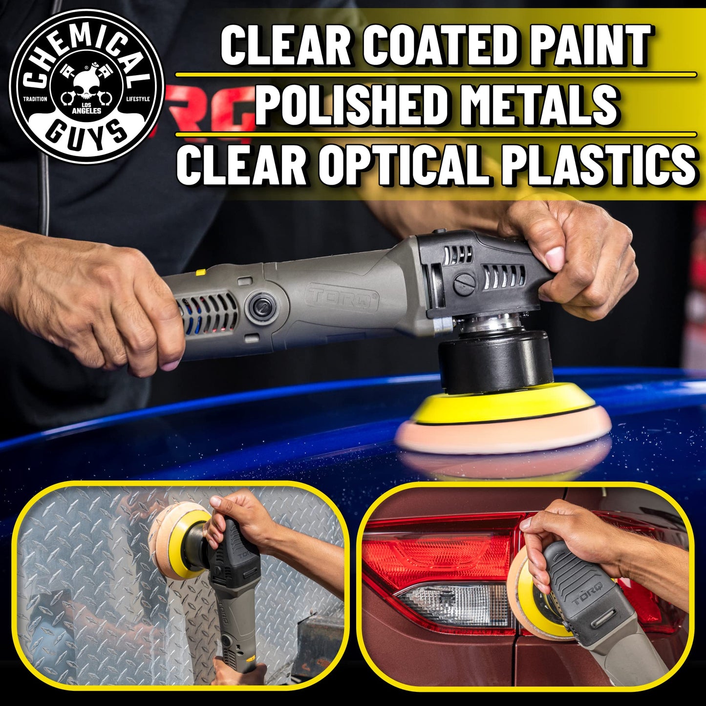 Chemical Guys HOL351 TORQX Random Orbital Polisher Complete Detailing Kit with Arsenal Range Polisher Bag - 13 Items