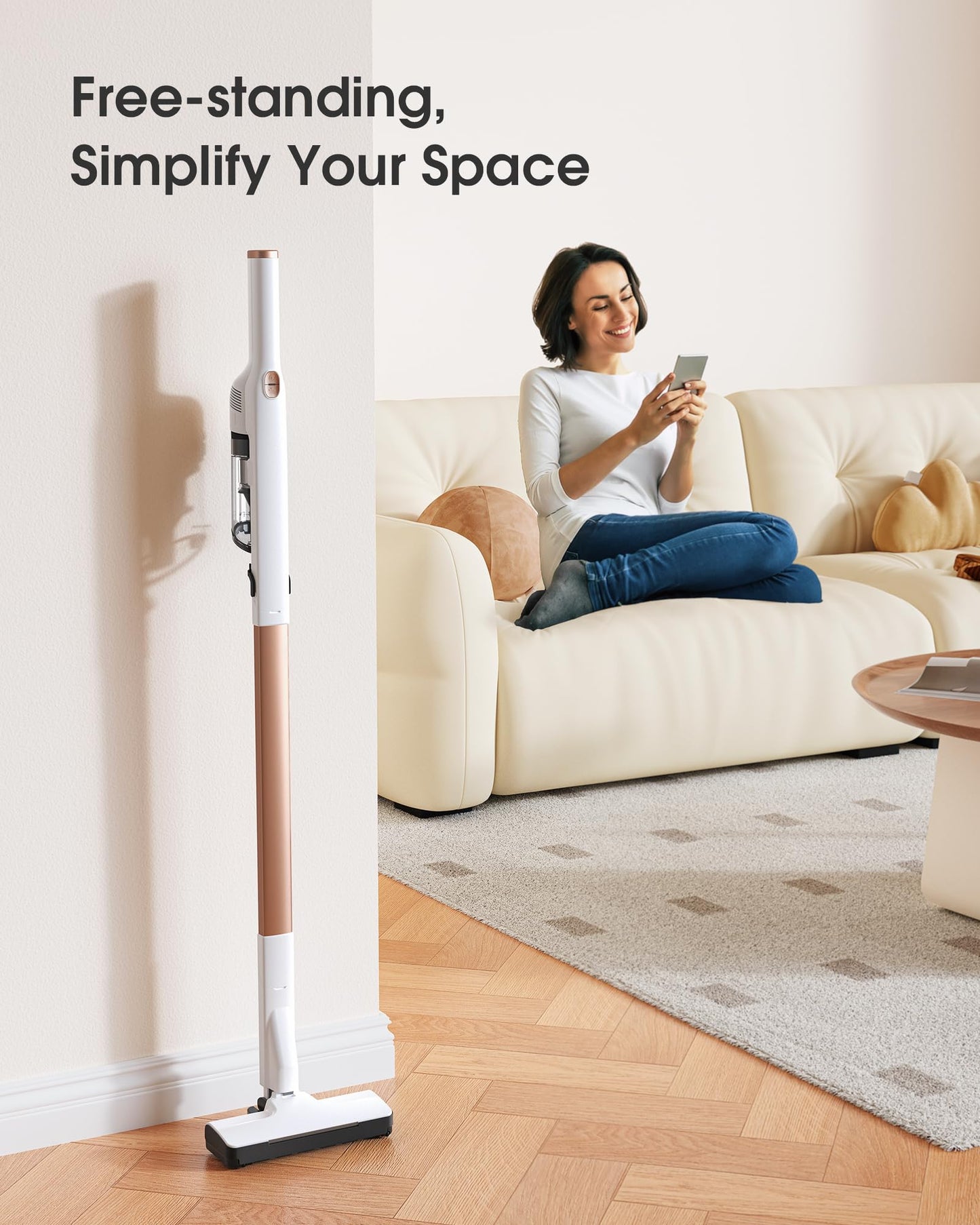 welsauber Handheld Vacuum Cleaner,2-in-1 Lightweight Stick Vacuum,Cordless Car Vacuum with Detachable Dust Box for Home, Office, Car.