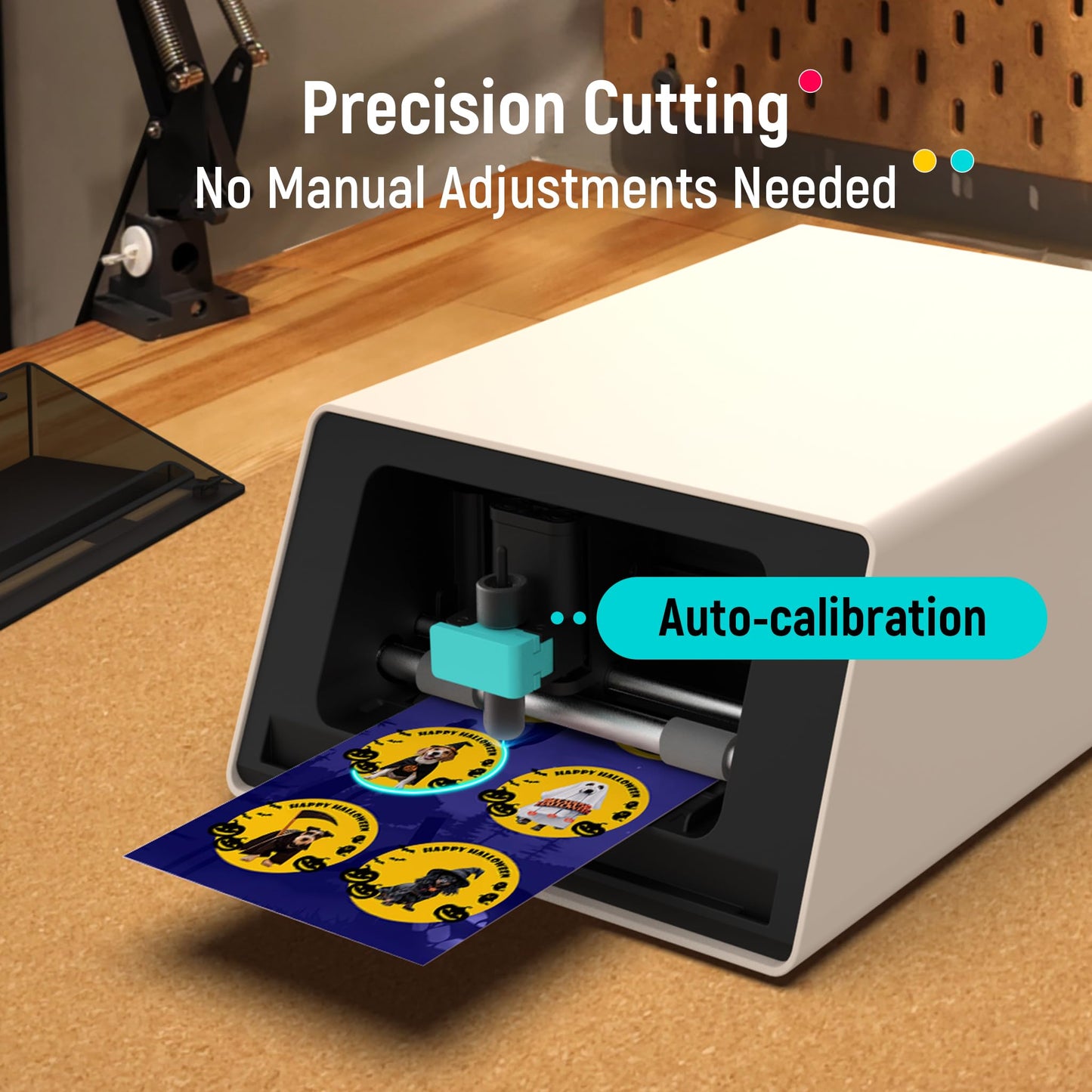 Liene PixCut S1 Color Sticker Printer & Cutting Machine - All-in-One Sticker Maker for DIY Crafts, Custom Labels & Gifts. Thermal Dye-Sublimation Photo Printer, 300 DPI, Precise AI Auto-Cutting