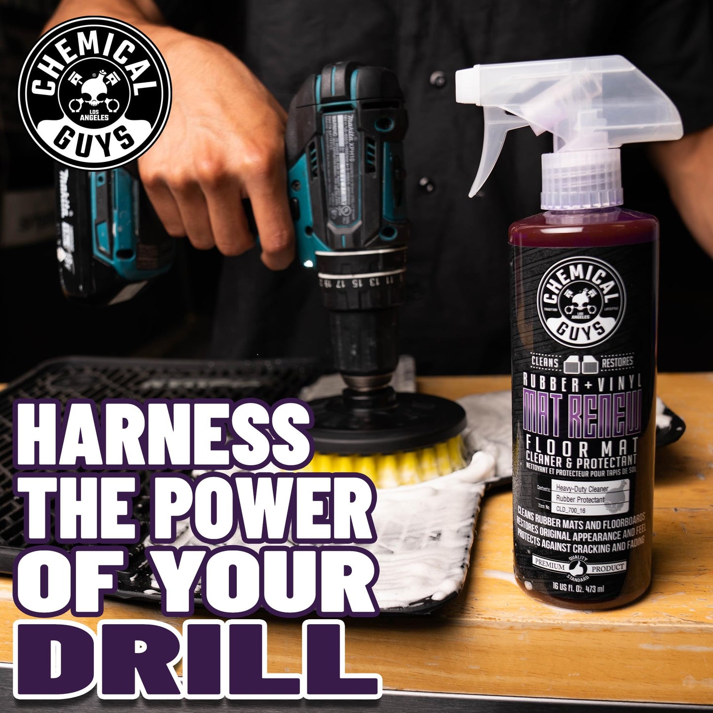 Chemical Guys Mat Renew Rubber + Vinyl Floor Mat Cleaner and Protectant, Safe for Cars, Trucks, SUVs, Motorcycles, RVs & More, Extra Large 32 fl oz