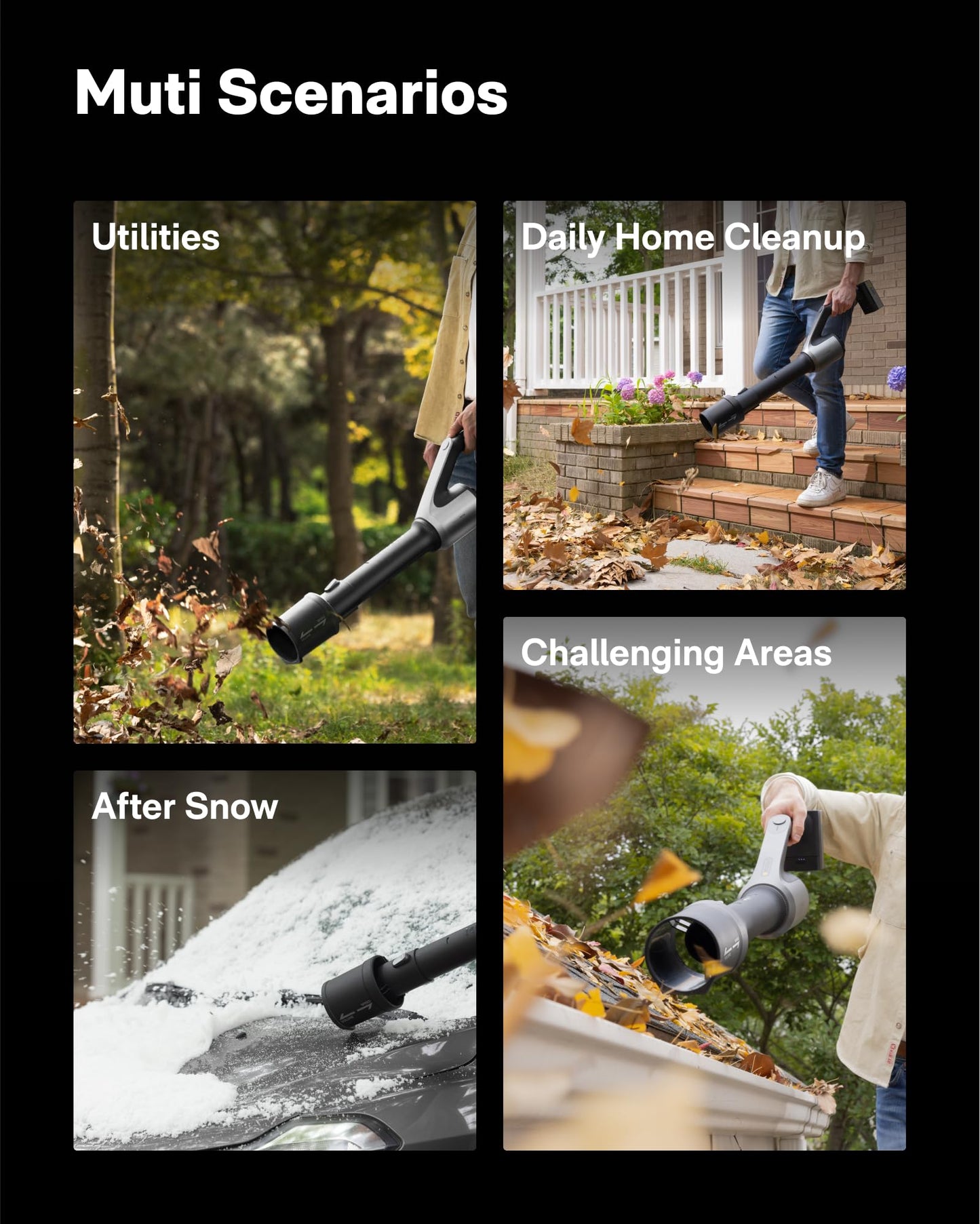 HOTO Cordless Leaf Blower, MAX 720CFM 120MPH, Electric Leaf Blower with Battery, USB-C Fast Charging, Handheld Mini Blower for Lawn Care, Snow, Yard, Leaves, Dust