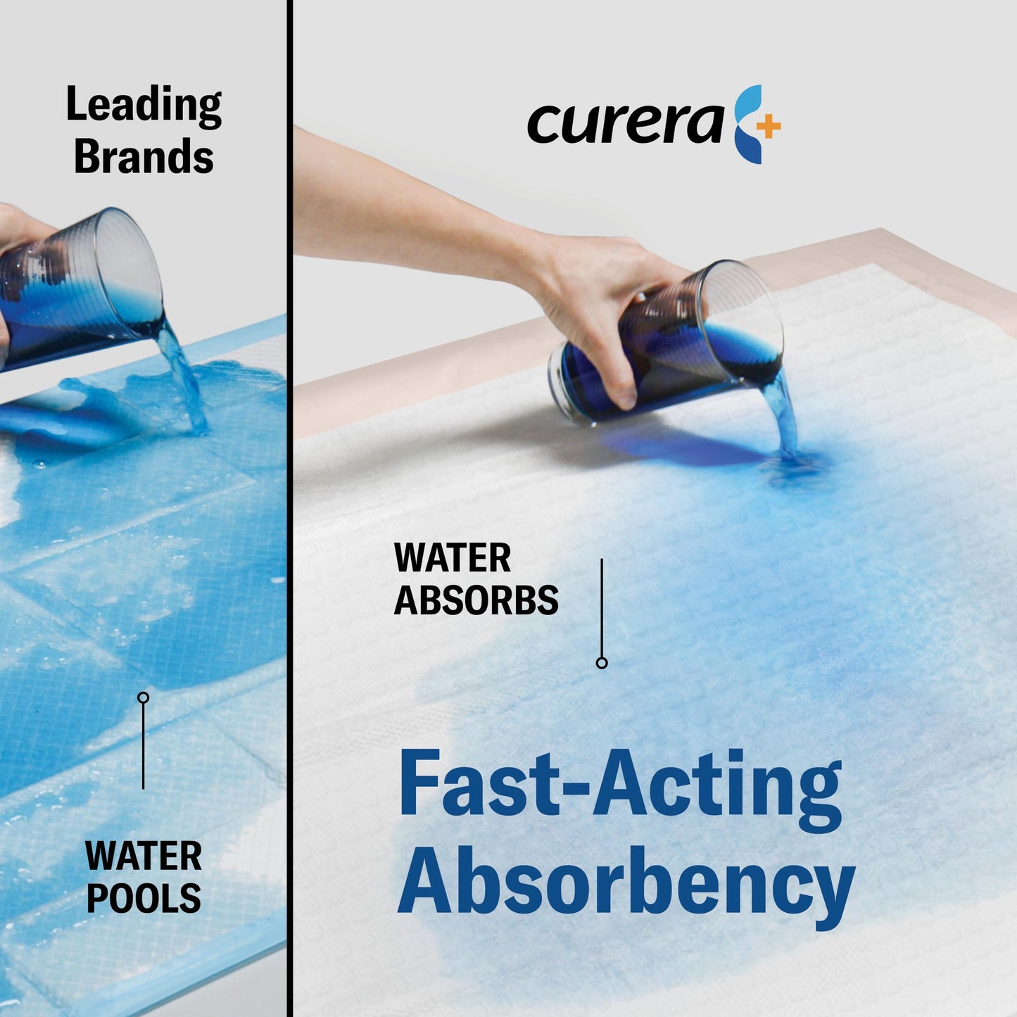 Curera Chucks Premium Disposable Underpads 30”x36” [100-Count] Ultra Absorbent Chux Incontinence Bed Pads Disposable Adult with Adhesive Tape, Pee Pads Pet Training Pads XX-Large 30x36 Bulk Pack