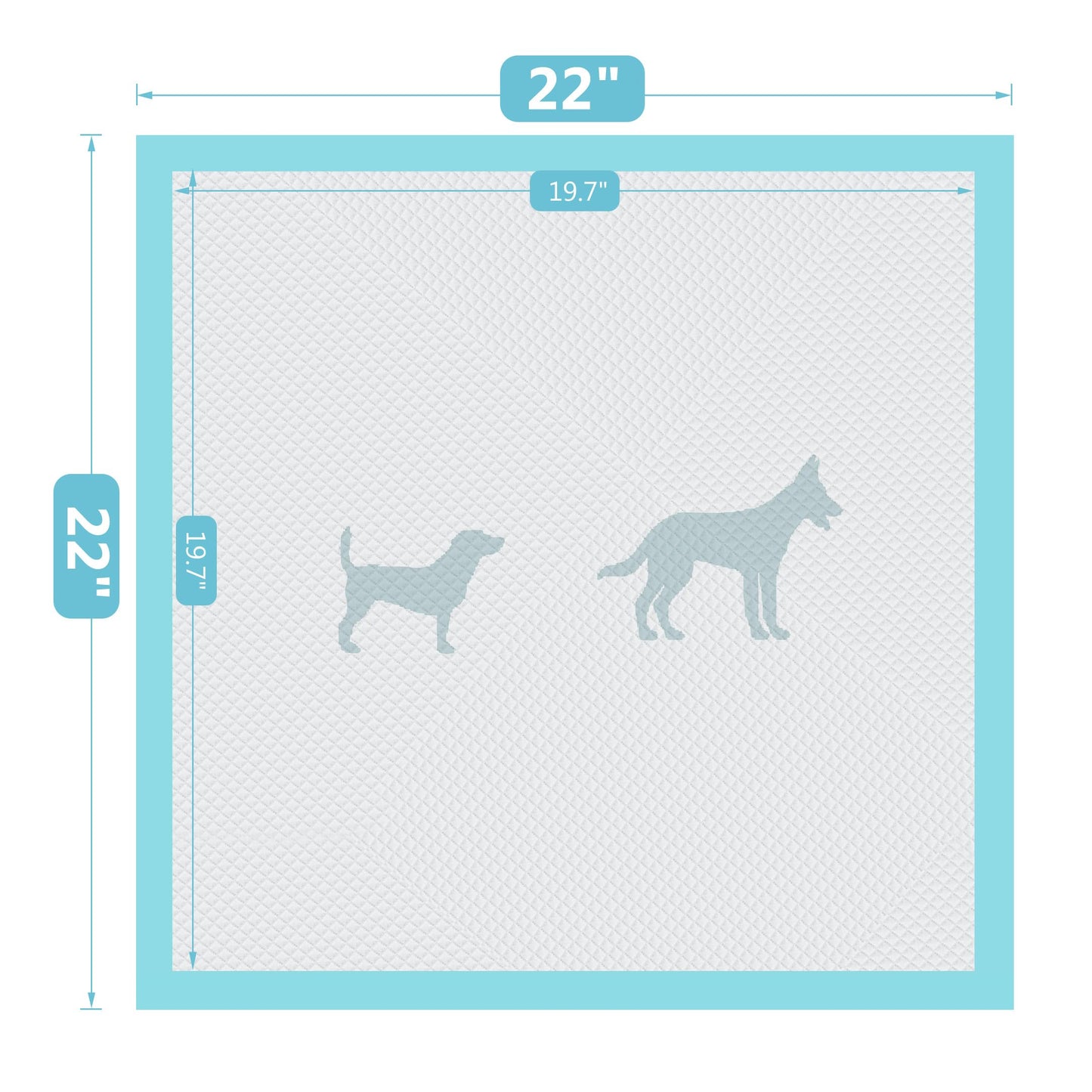 BESTLE Pet Training and Puppy Pads Pee Pads for Dogs 22"x22" Super Absorbent & Leak-Proof
