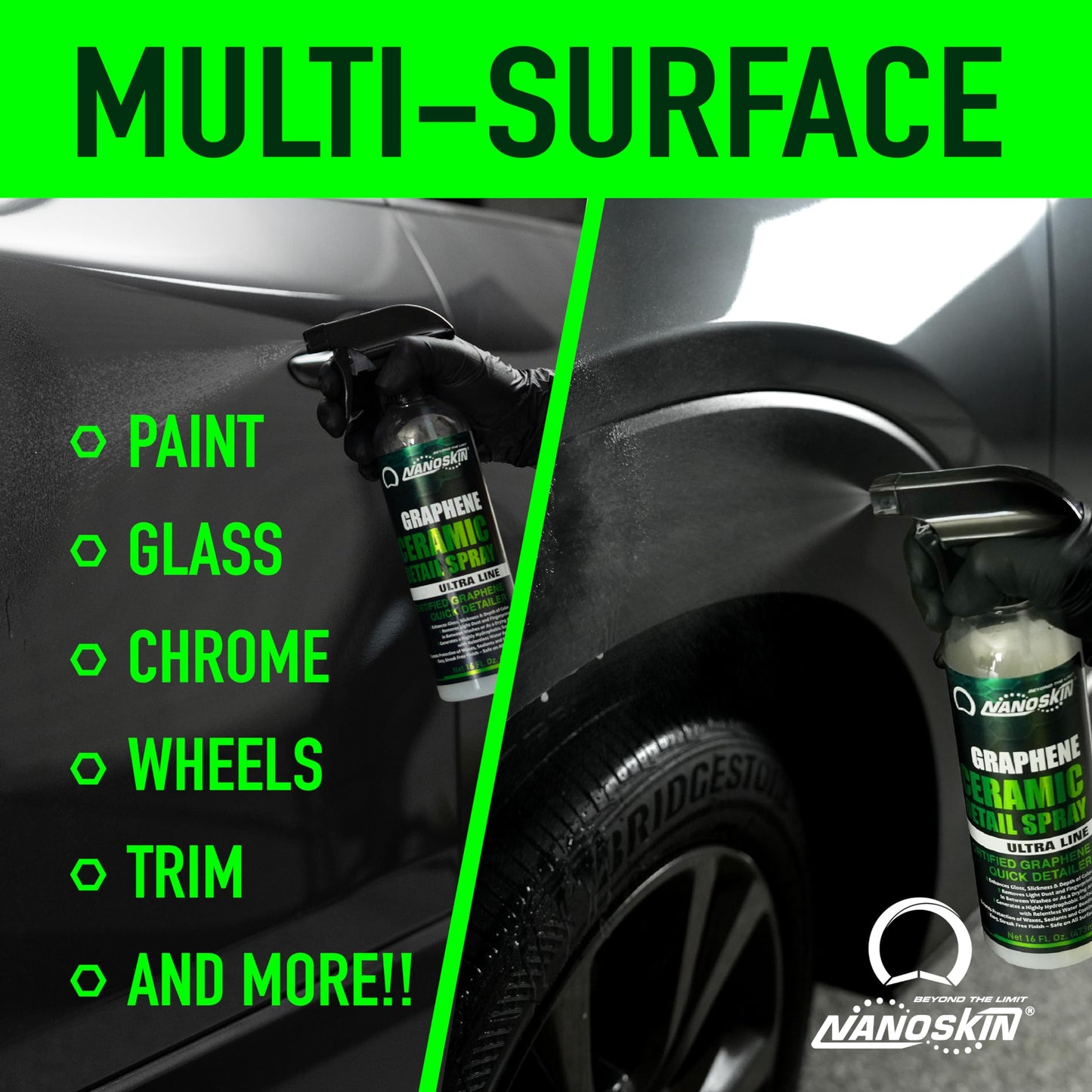 Nanoskin Graphene Ceramic Detail Spray 5 Gallons – Hydrophobic Waterless Quick Detailer for Car Detailing | Prolongs Waxes, Sealants & Coatings| Dust Buster, Clay Bar Lubricant, Drying Aid & More