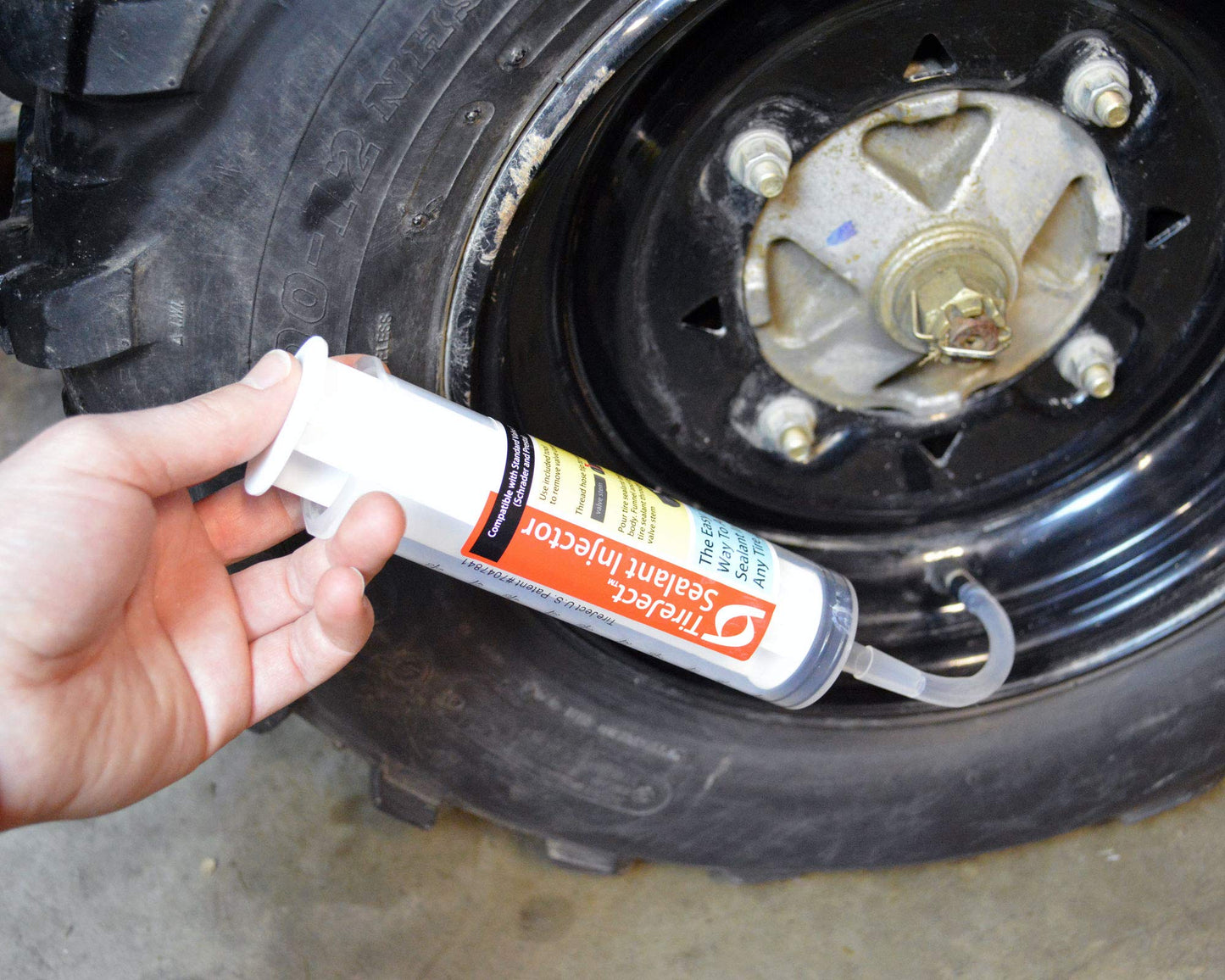TireJect 5-in-1 Off-Road Tire Sealant - Gallon Kit to Repair and Prevent Flat Tires (applicate up to 16 ATV Tires, Large Tractors, Farm Equipment & More!)