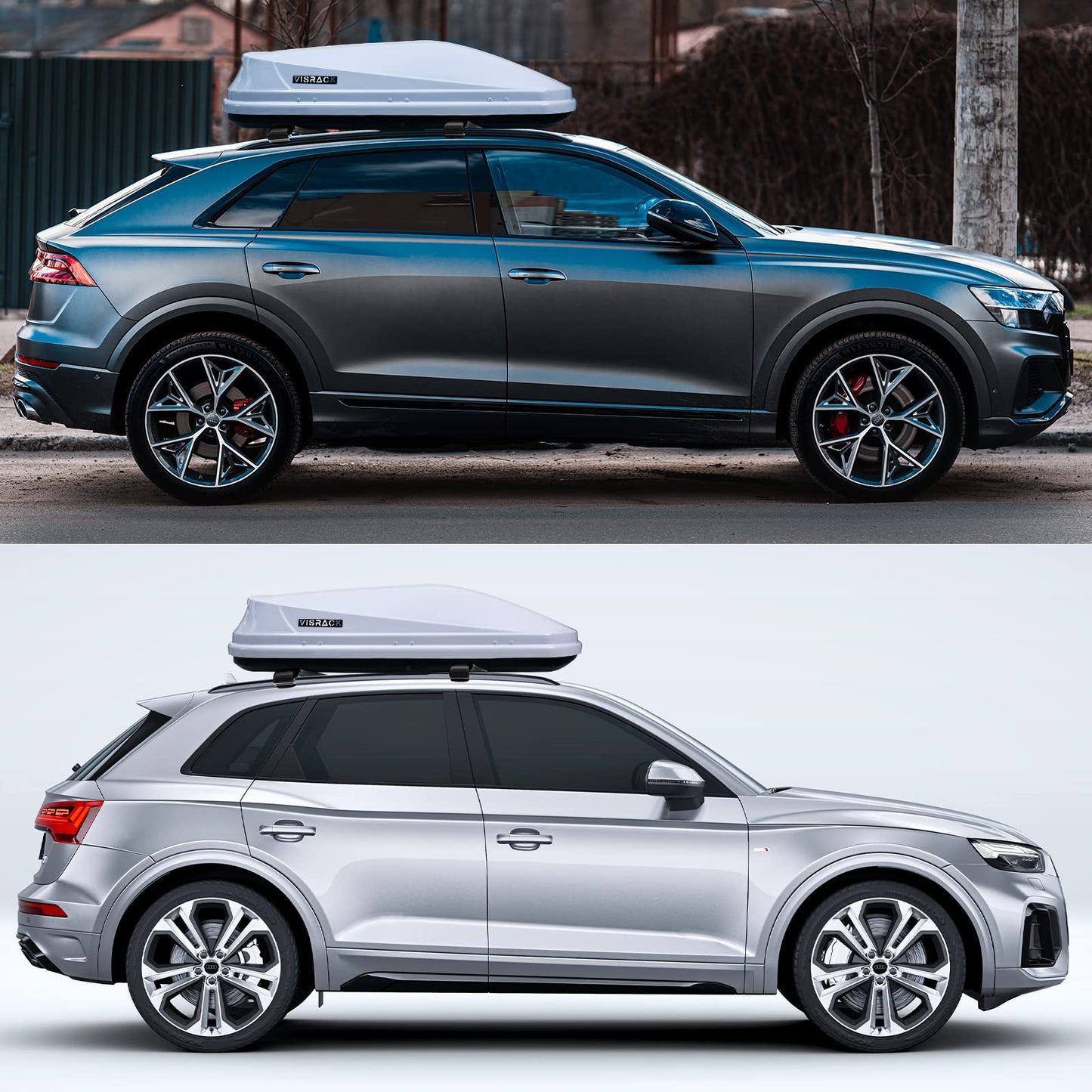 Large Rooftop Cargo Carrier Box, Heavy Duty Hard Shell Roof with Security Keys, Waterproof Rooftop Cargo Box, 62 (L) x 31 (W) x 15(H) Inches, 16 Cubic Feet (Tool-Free Install), White