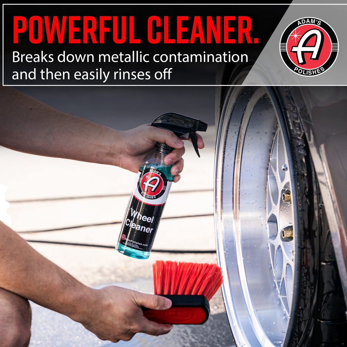 Adam's Polishes Wheel Cleaner 5 Gallon - Tough Wheel Cleaning Spray For Car Wash Detailing | Rim Cleaner & Brake Dust Remover | Safe On Chrome Clear Coated & Plasti Dipped Wheels | Use w/Wheel Brush