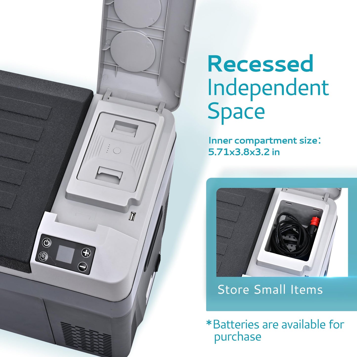 EUHOMY 12 Volt Refrigerator, 32QT(30L) Electric Cooler, Car Fridge APP Control, Car Refrigerator 12/24V DC 100-240V AC, Portable Freezer Usable Battery for Camping, Travel, Truck, Outdoor