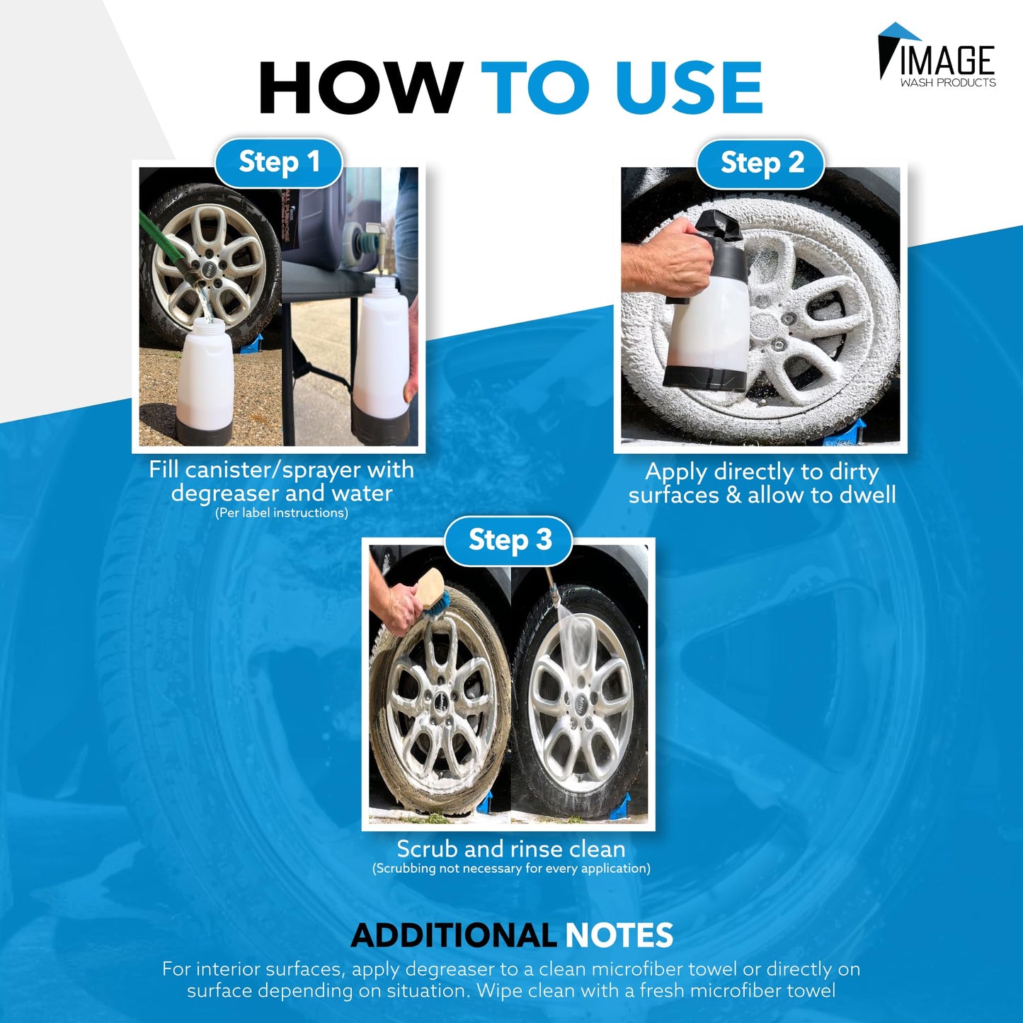 Image Wash Products All Purpose Foaming Degreaser - 5 Gal. - Works On Interior/Exterior Surfaces - Engine Bay Cleaner/Car Interior Cleaner/Tire Degreaser - Heavy Duty