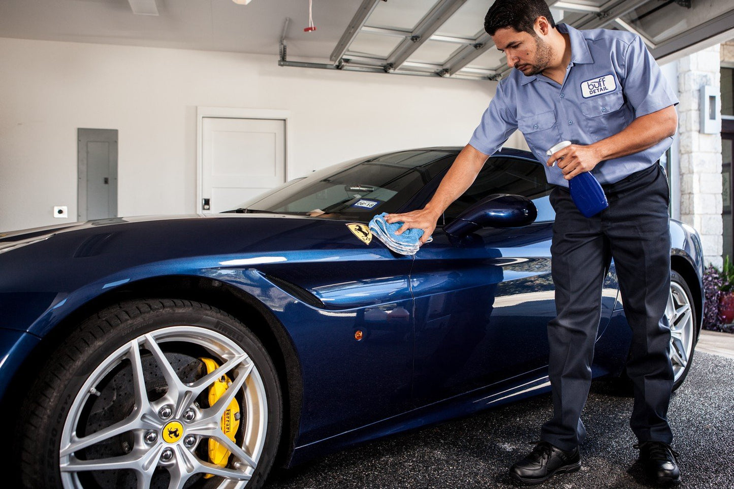 Detail Microfiber Car Towels Bulk (16" x 16") | 400 GSM | 80/20 Blend | Tagless | Soft Satin Piped Edges | All-Purpose Auto Detailing - Wax, Buff, Polish, Wash, Dry | Case of 144 (Blue)