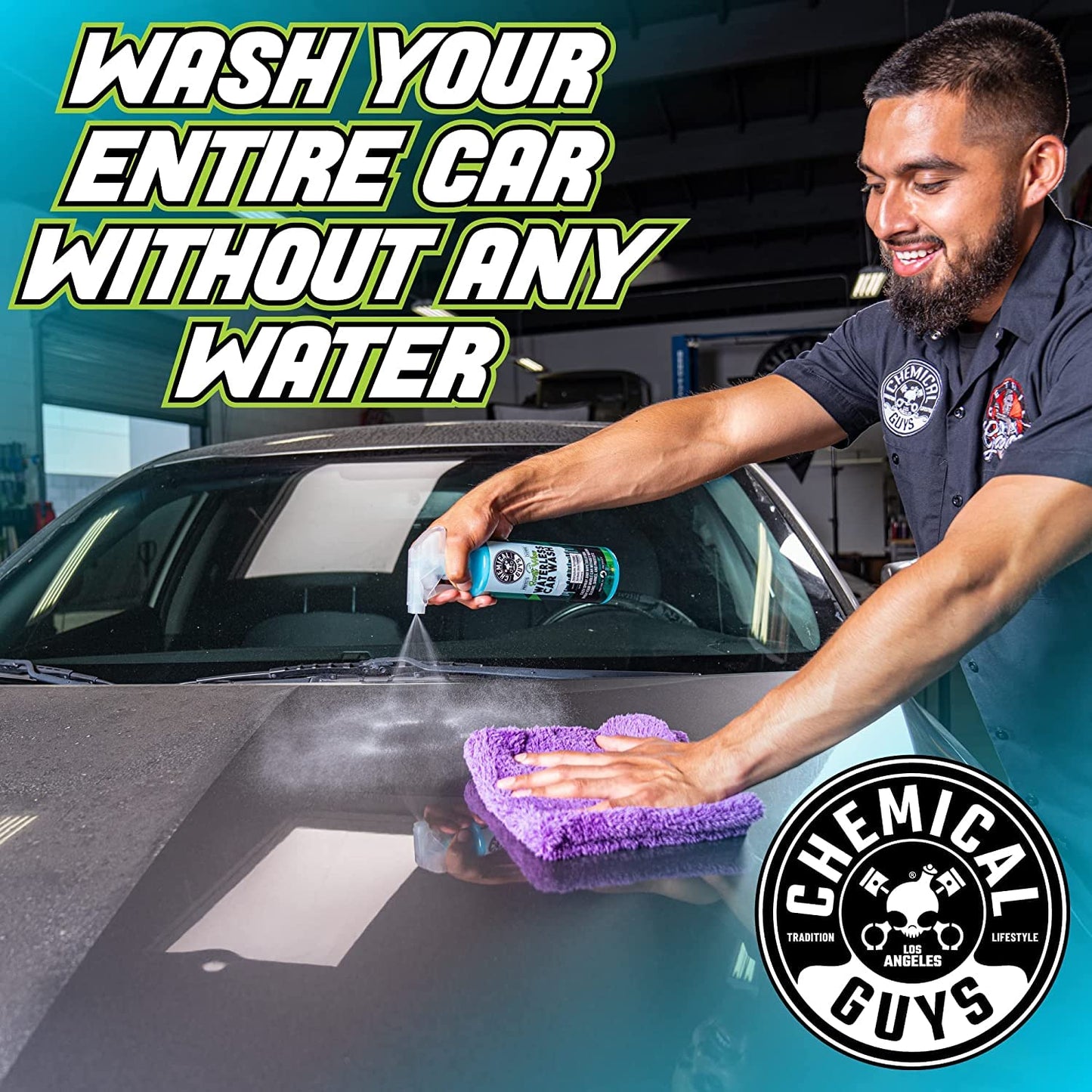 Chemical Guys Swift Wipe Waterless Car Wash Spray – Safe Cleaner for Cars, Trucks, Motorcycles, RVs, Chrome, Paint & Glass – High Gloss Finish – 32 fl oz
