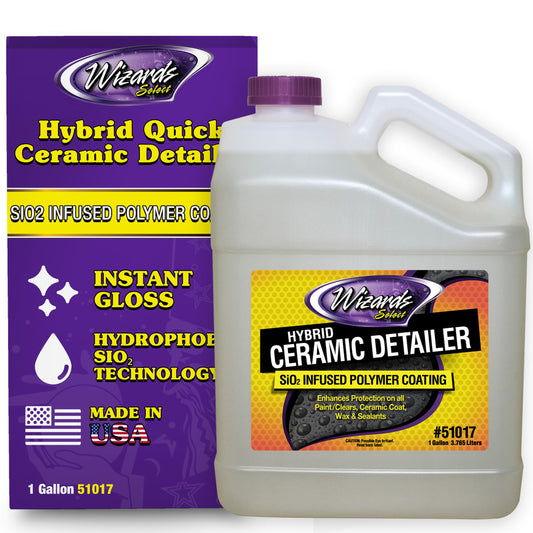 Wizards Select Hybrid Quick Ceramic Detailer - 1 Gallon - SiO2 Infused Polymer Coating & Ceramic Spray Wax to Protect Paint, Ceramic Coat, Wax & Sealants